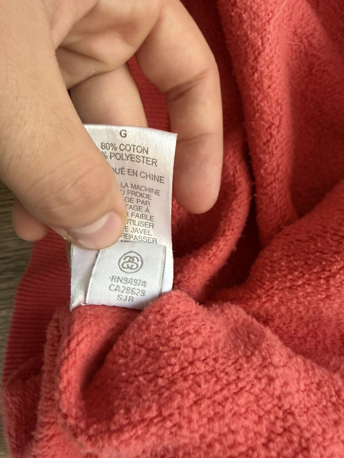 Stussy Stussy red hoodie, size “L” Size US L / EU 52-54 / 3 - 6 Thumbnail