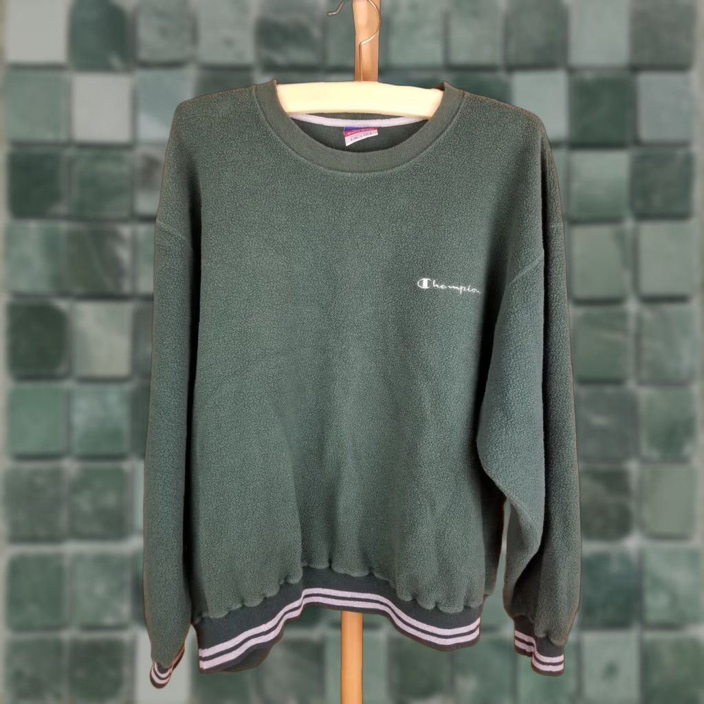 Champion VINTAGE Champion GREEN Fleece Sweatshirt XL Sweatshirt Camouflage Pullover Men XS? Size US XL / EU 56 / 4 - 1 Thumbnail