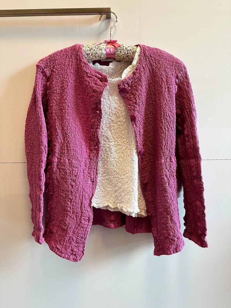 Issey Miyake Issey Miyake size:one size Pink pleated cardigan Size M / US 6-8 / IT 42-44 - 3 Thumbnail