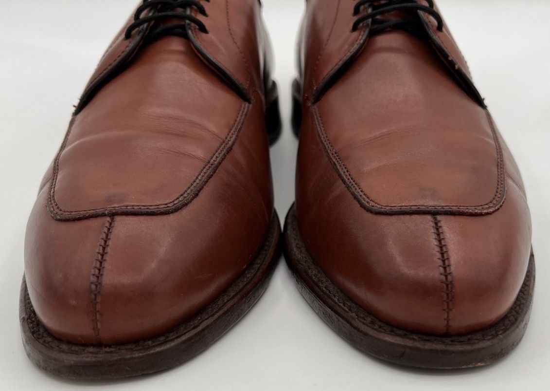 Allen Edmonds Mens Allen Edmonds DELRAY Split-toe Derby Brown Leather 10D Size US 10 / EU 43 - 2 Thumbnail