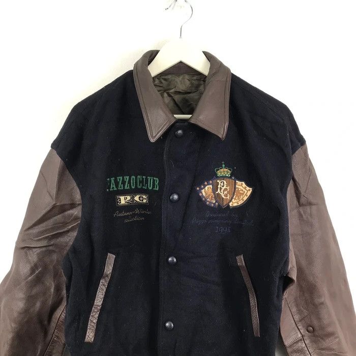 Japanese Brand SY0095 VTG JAPAN PAZZOCLUB LEATHER SLEEVE VARSITY JACKET Size US L / EU 52-54 / 3 - 7 Thumbnail