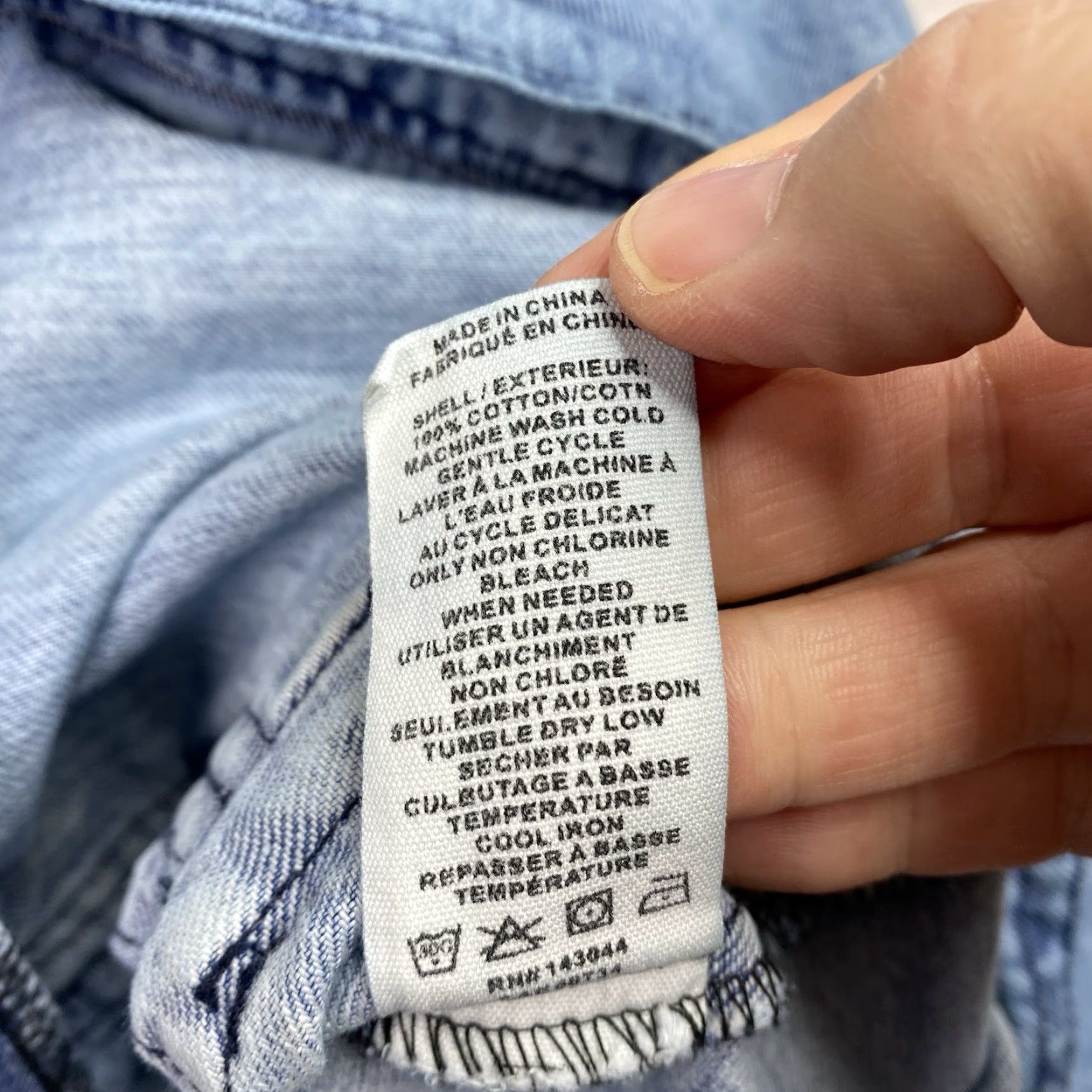 AVEC LES FILLES Avec Les Filles Jacket Womens S Denim Military Full Zip Pockets Acid Wash Blue Size S / US 4 / IT 40 - 6 Thumbnail
