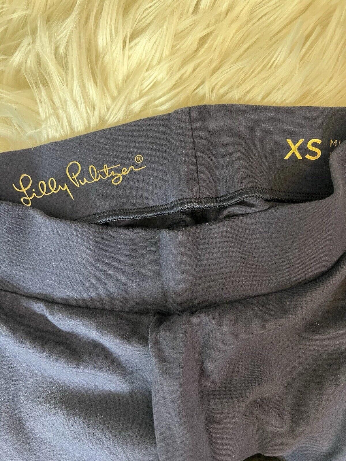 Designer Lilly Pulitzer Pull On Pants Small Navy Stretch Skinny XS Size 26" / US 2 / IT 38 - 3 Thumbnail