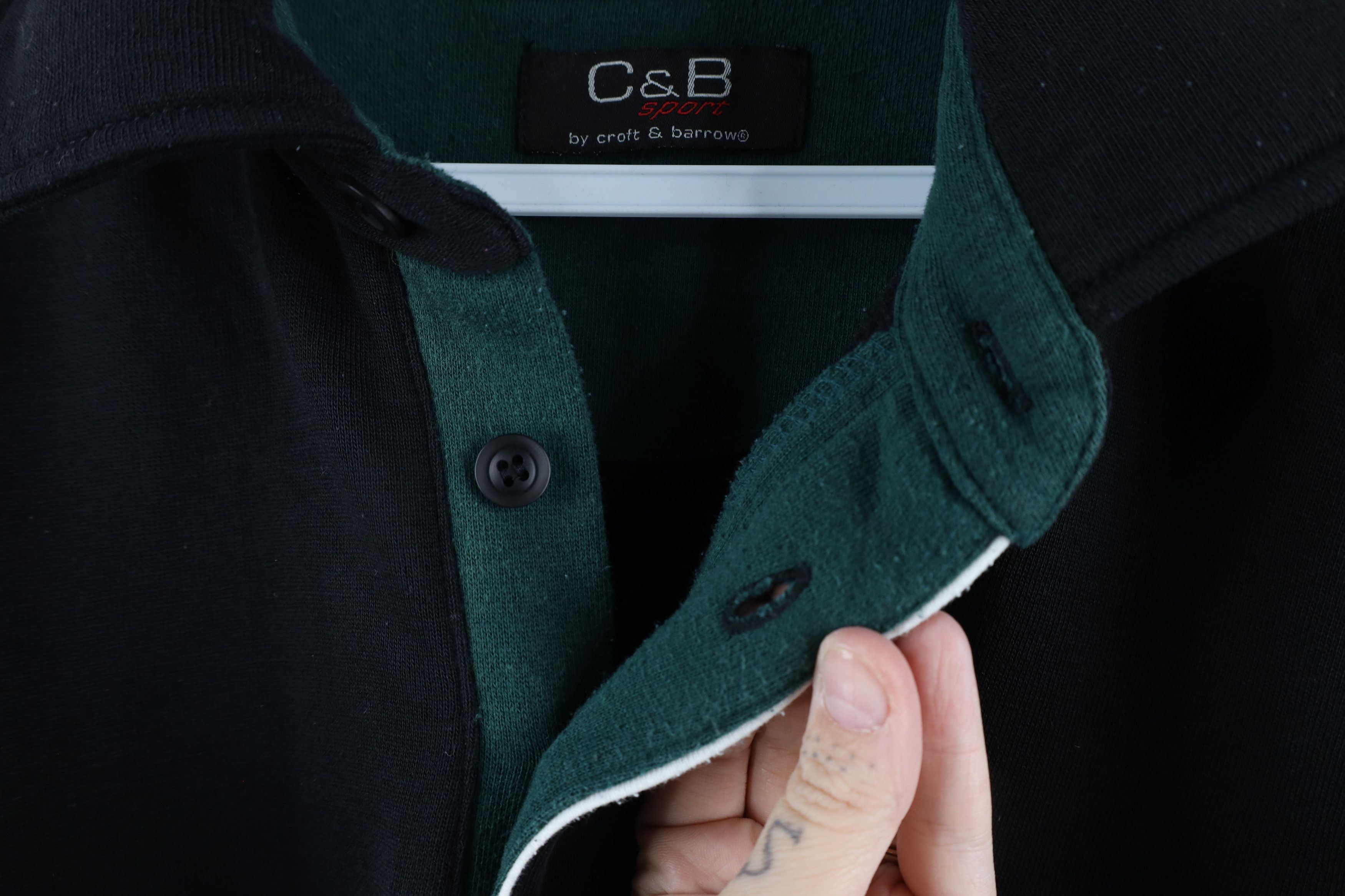 Vintage Vintage 90s Streetwear Block Collared Pullover Sweatshirt Size US XL / EU 56 / 4 - 7 Thumbnail