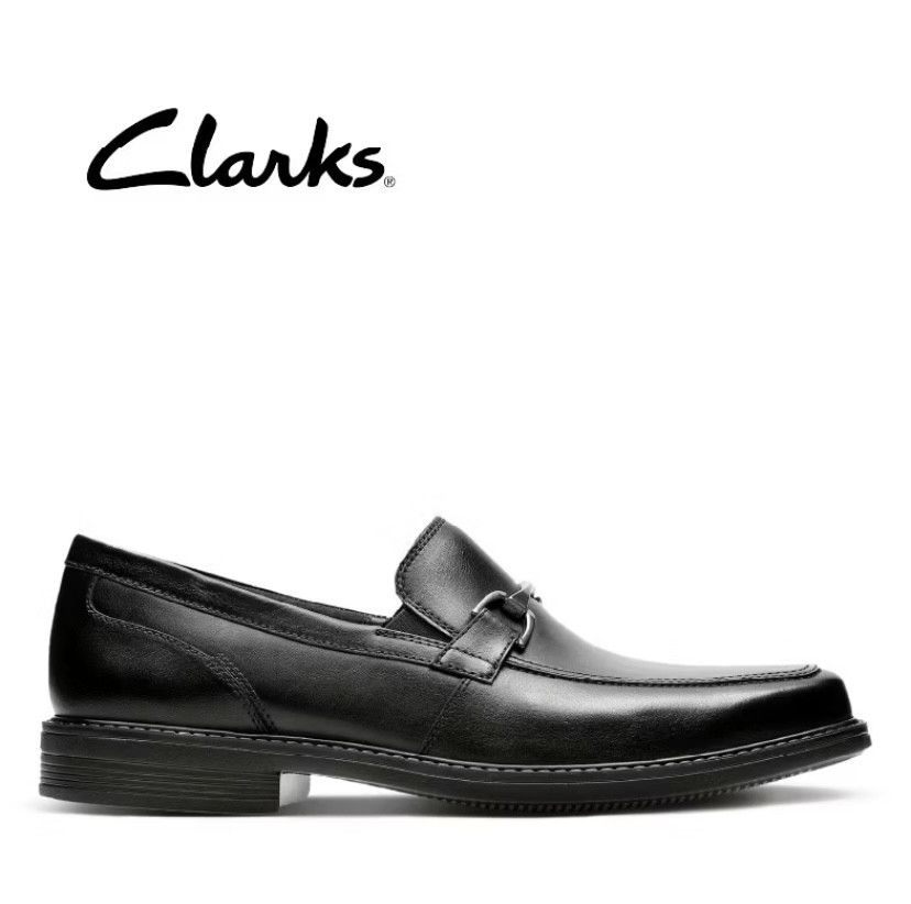 Clarks Clarks Men LaureateStepll Black Leather Loafers Formal Size US 9 / EU 42 - 1 Thumbnail