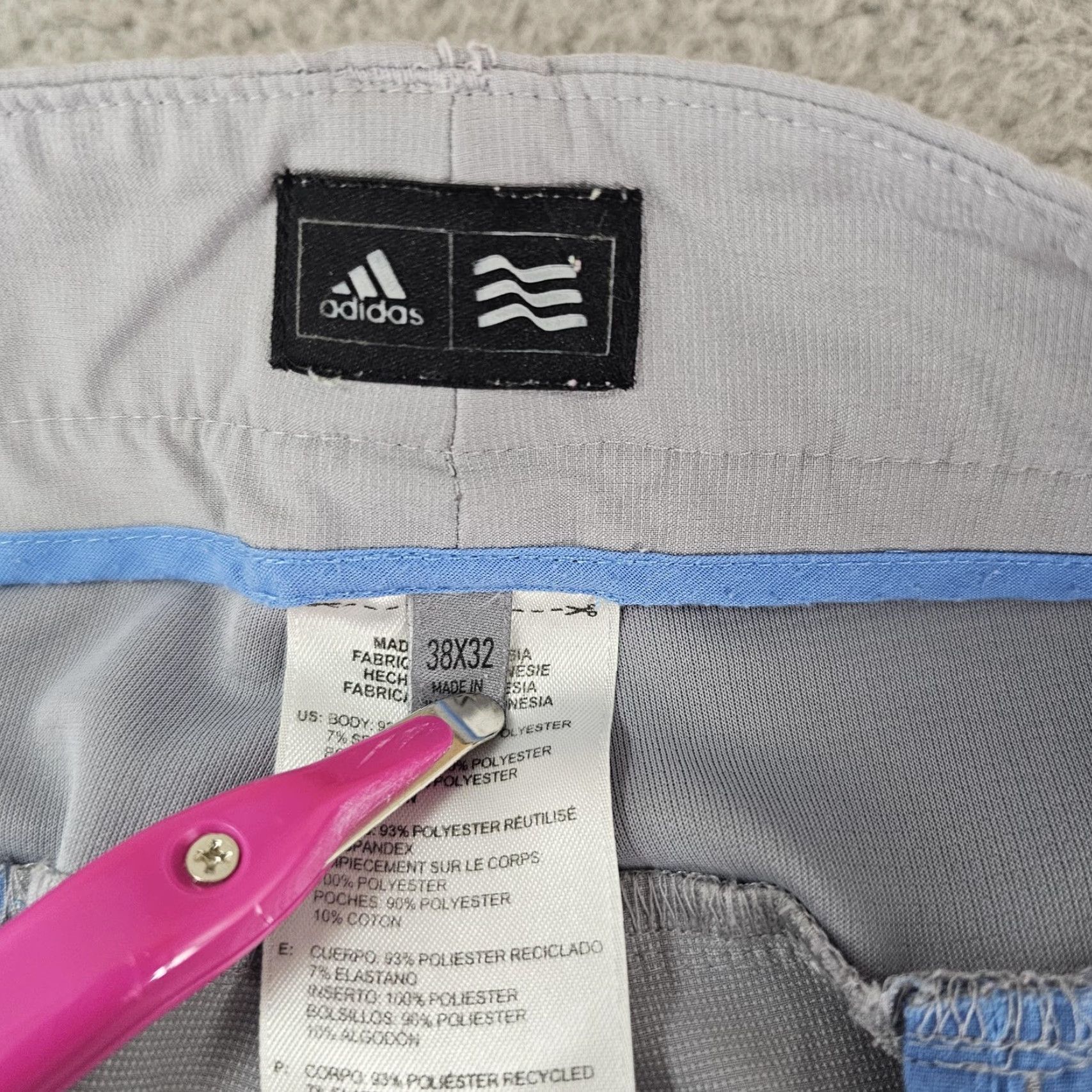Adidas Adidas Golf Pants Mens 38x30 Gray Performance Stretch Flat Front Lightweight Wellness? Size US 38 / EU 54 - 4 Thumbnail