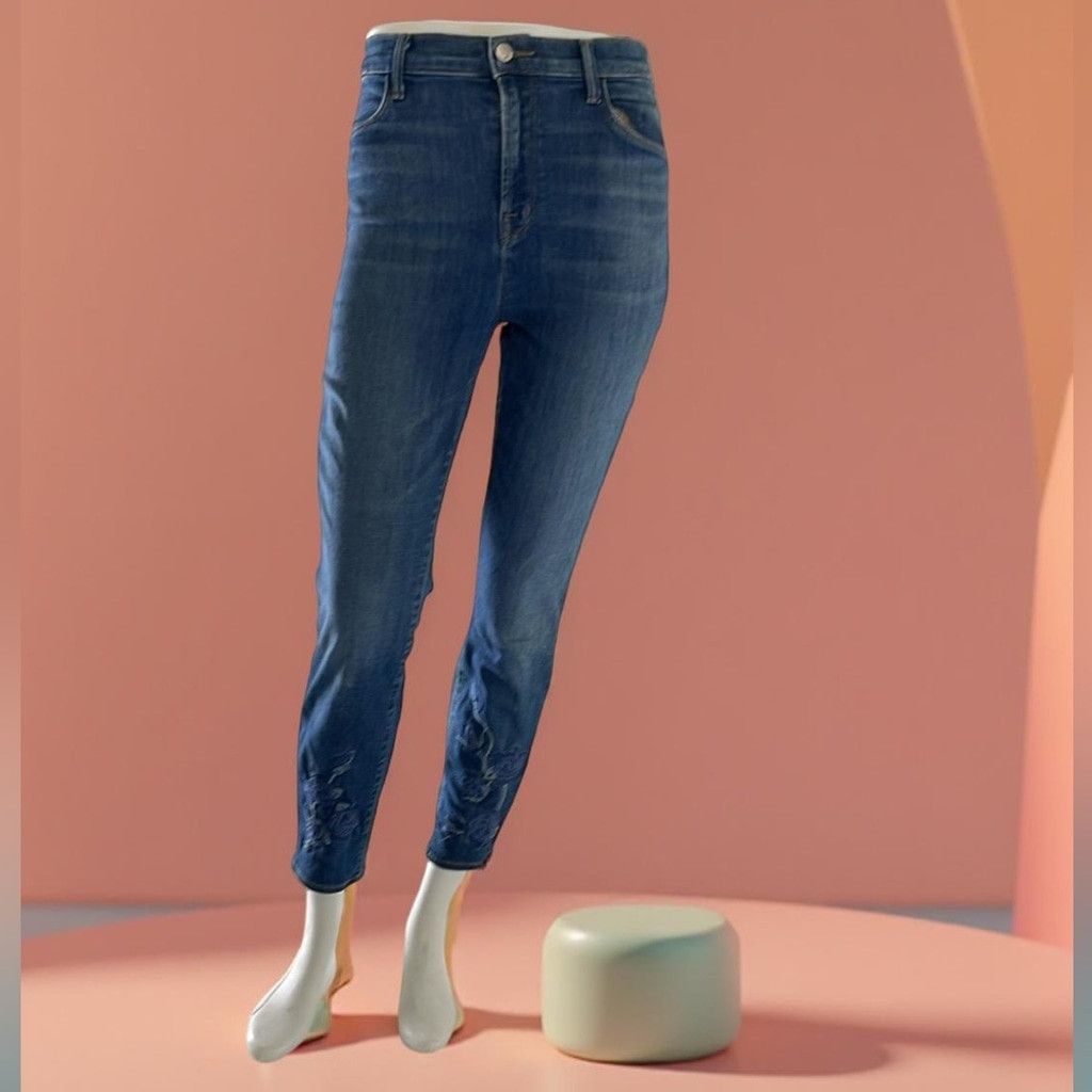 J Brand J Brand Alana Women's Blue Jeans with Flower detail size 29 Size 29" - 1 Thumbnail