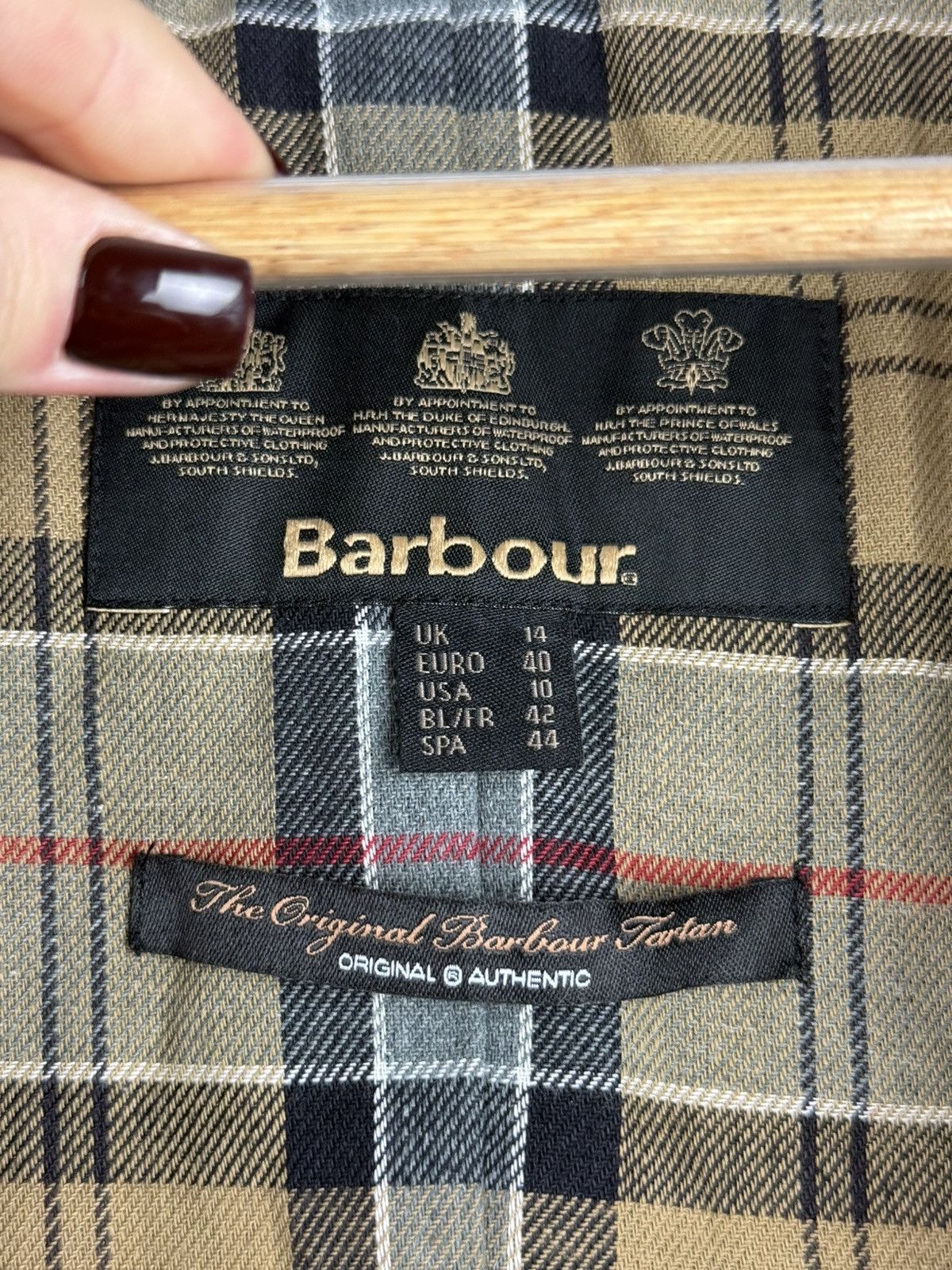 Barbour Barbour Ladies Wax Waxed Cotton Double Breasted Trench Coat Size L / US 10 / IT 46 - 23 Thumbnail