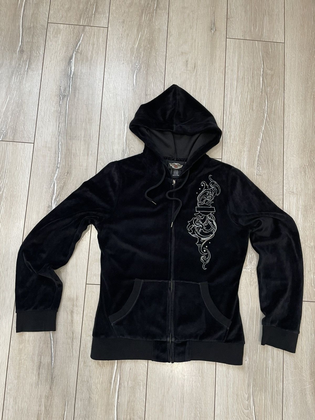 Harley Davidson Harley Davidson Hoodie Womens Pullover Black Size S Velour Size S / US 4 / IT 40 - 2 Thumbnail