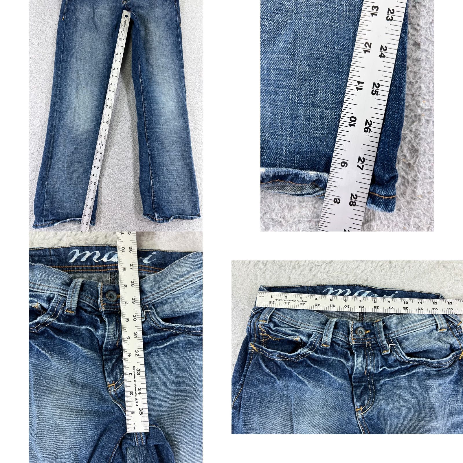 Mavi Vintage Mavi Women’s Bootcut Denim Jeans Size 24 Low Rise Embroidered Cotton Blue Size 42" / US 20 - 8 Thumbnail