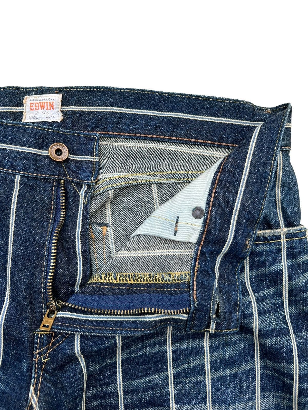Edwin Rare🔥 Vintage Edwin 505ZXX Selvedge Denim Jeans 34x34 Size US 34 / EU 50 - 10 Thumbnail