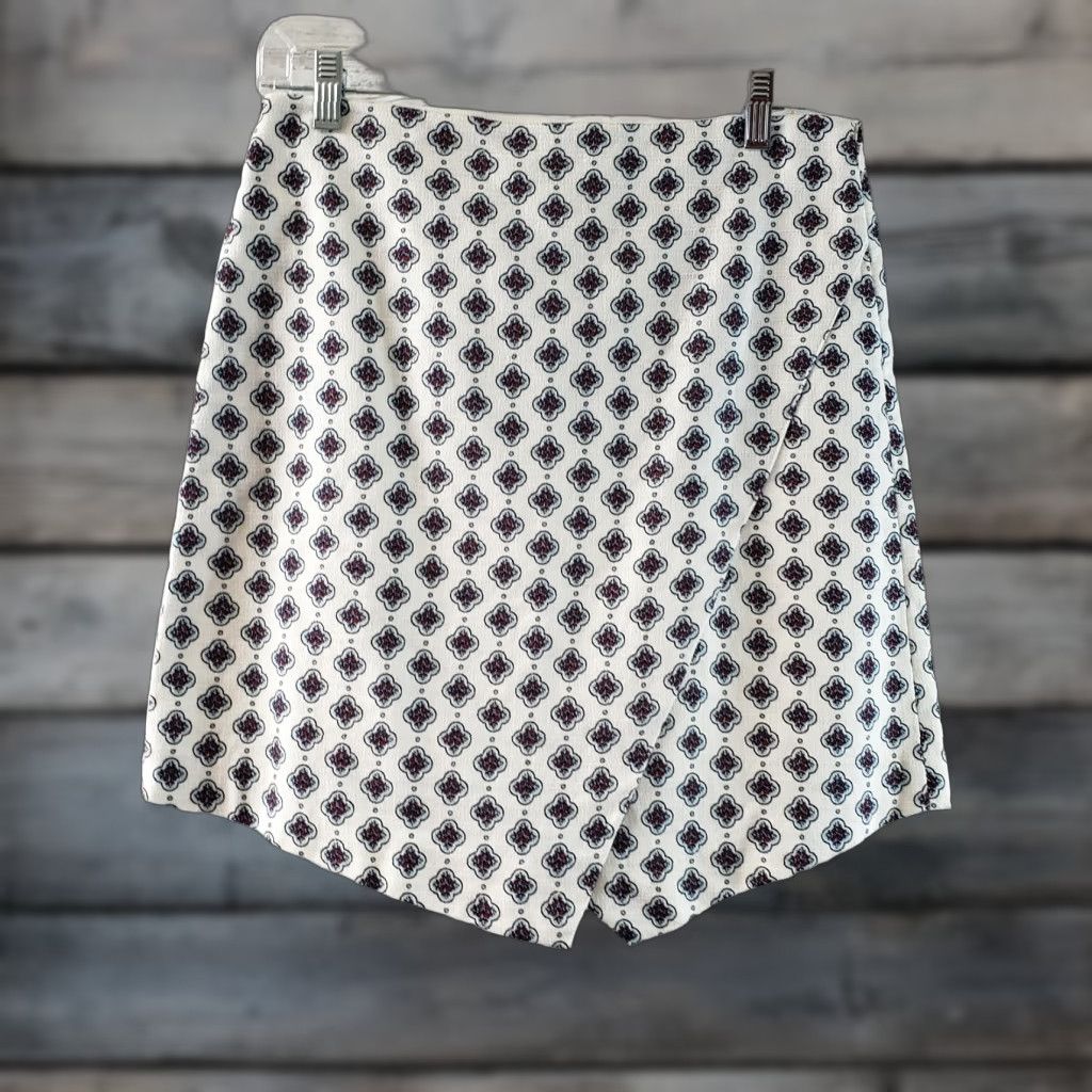 Loft LOFT Ann Taylor Womens Skirt Sz 6 White Red Side Zip A-Line Short Vintage: No Mens Womens Girls? Size 28" / US 6 / IT 42 - 1 Thumbnail