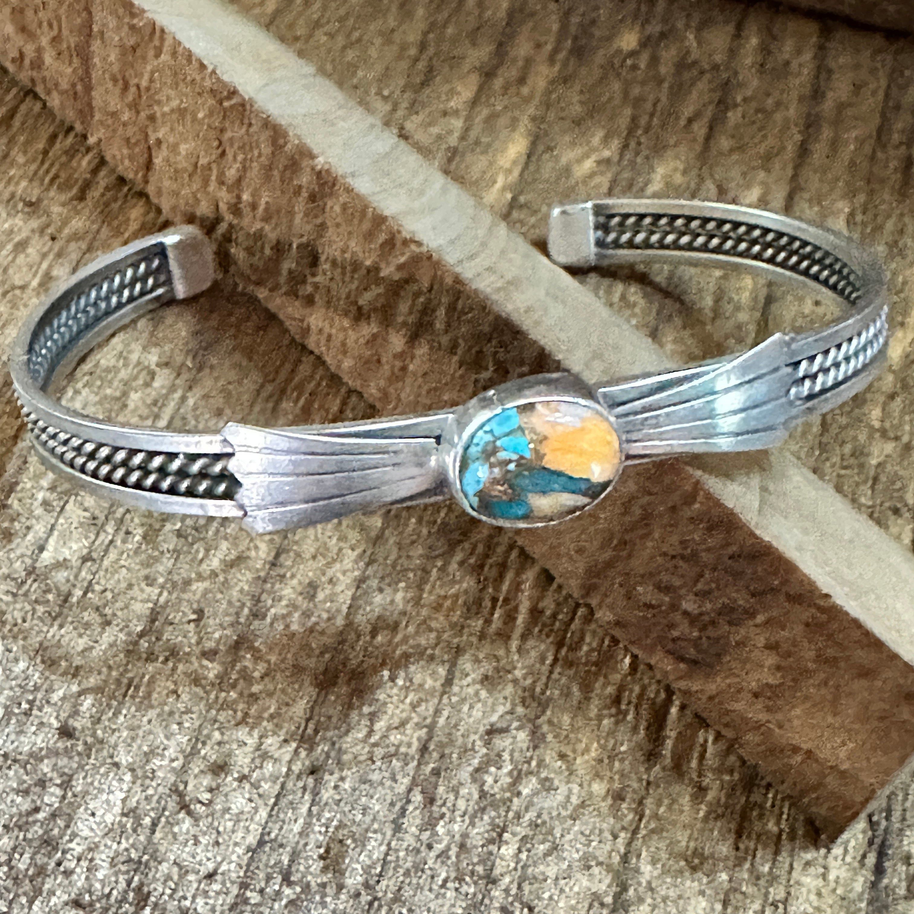 Other Handmade Navajo Pink Dream Mojave Sterling Silver Cuff Brace Size ONE SIZE - 6 Thumbnail
