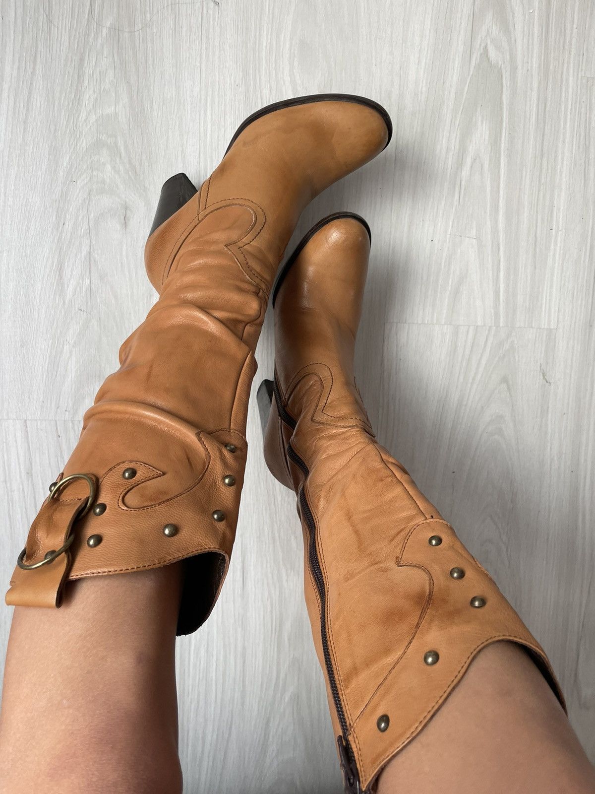 Vintage Vintage leather boots Size US 5.5 / IT 35.5 - 21 Thumbnail