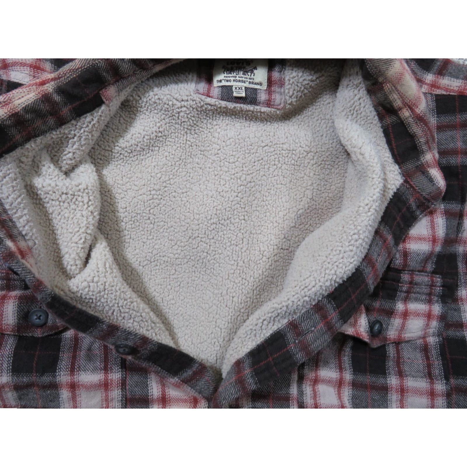 Levi's VINTAGE Levis Two Horse Brand Fleece Lined Flannel Shirt Jacket Mens XXL Plaid Size US XXL / EU 58 / 5 - 7 Thumbnail