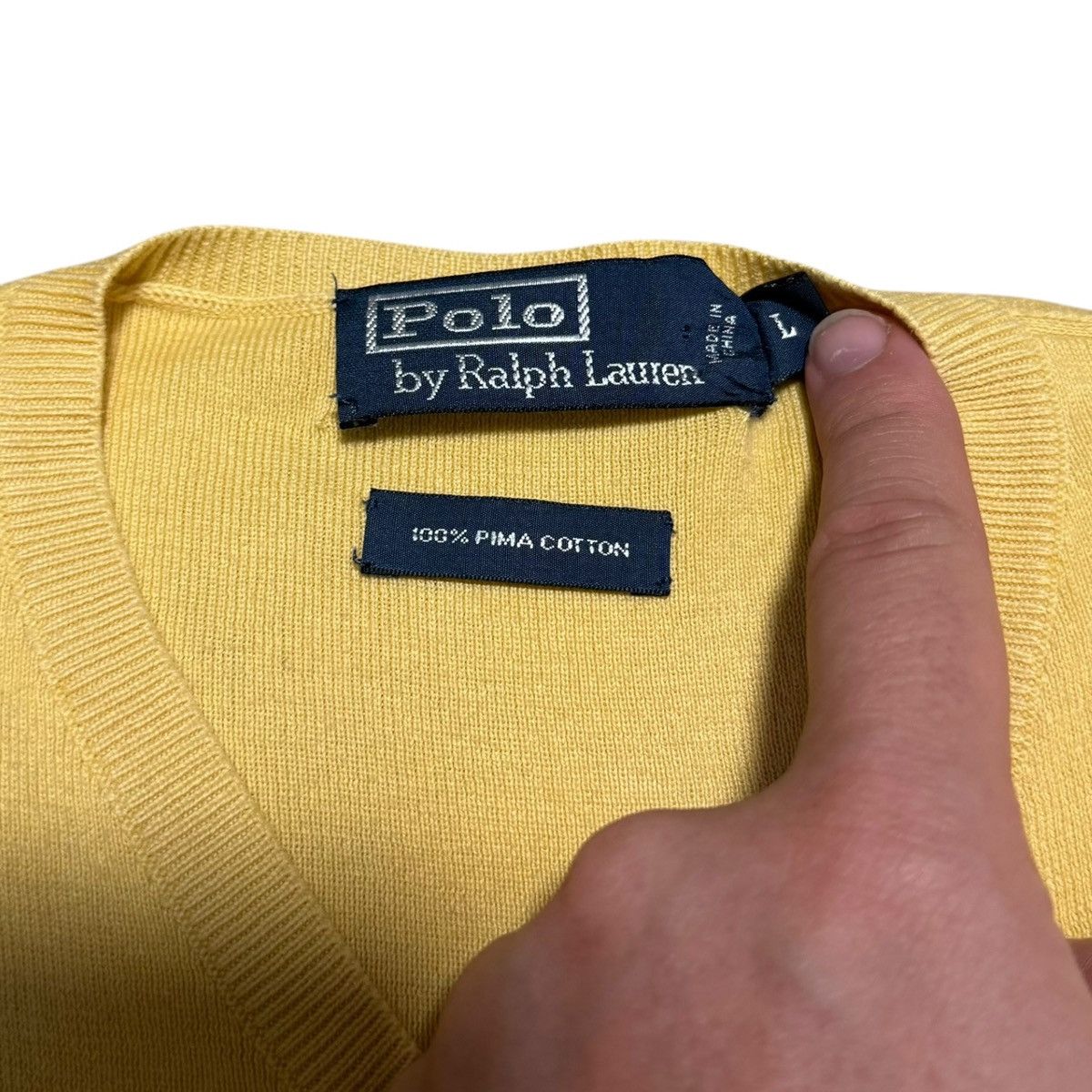Polo Ralph Lauren Polo Ralph Lauren Cotton Yellow Stained Sweater Men’s Large Size US L / EU 52-54 / 3 - 5 Thumbnail