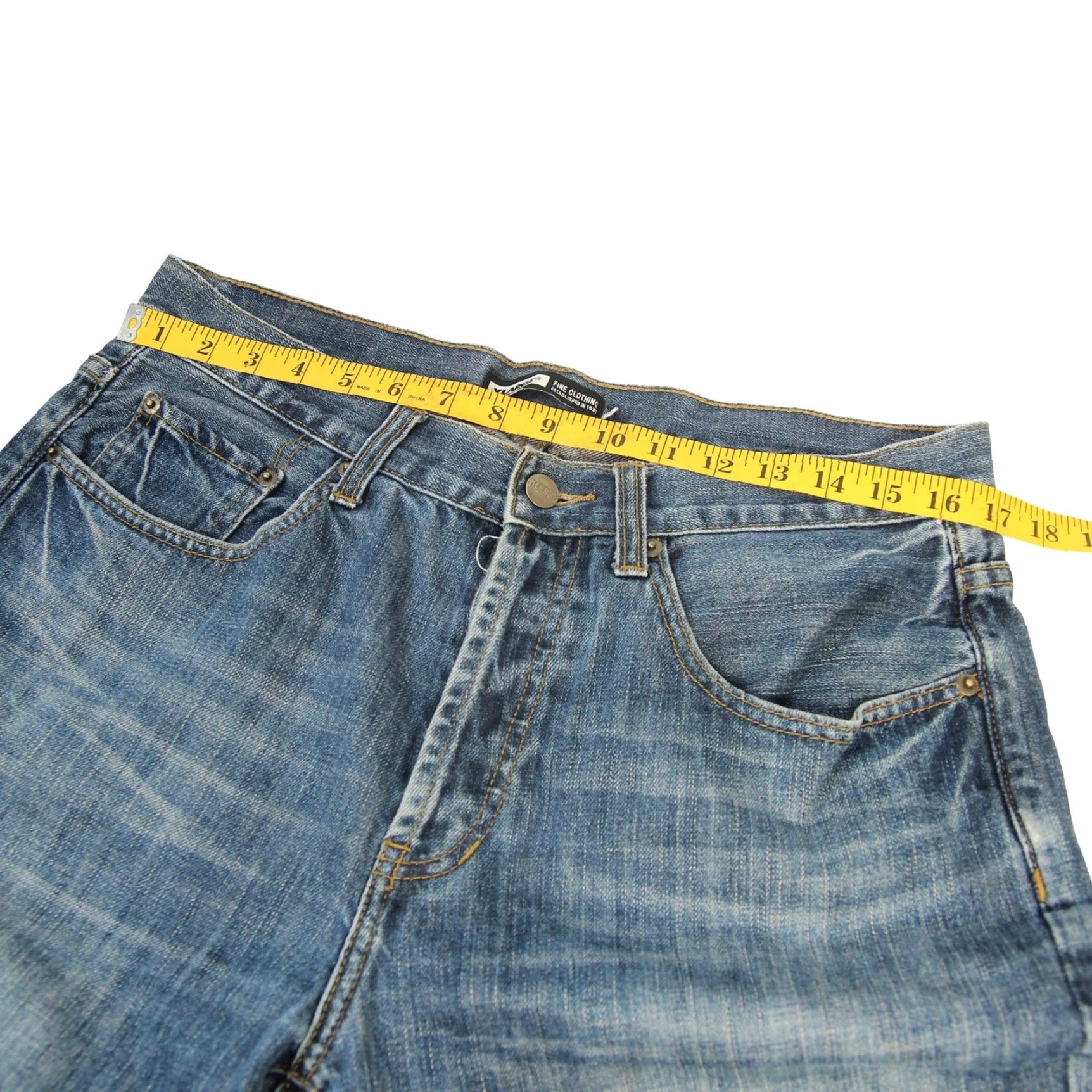 Vintage VINTAGE XLarge Mens Jeans 34x30 Pocket Spellout Blue 90s Streetwear Boys Mens Size US 34 / EU 50 - 7 Thumbnail