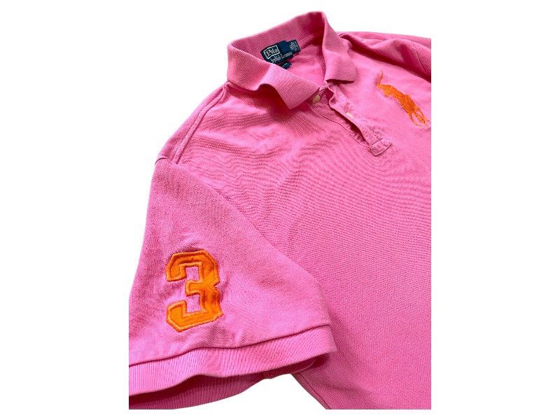 Polo Ralph Lauren Chief Keef Polo Ralph Lauren Vintage Big Pony Pink Polo Size US XXL / EU 58 / 5 - 4 Thumbnail