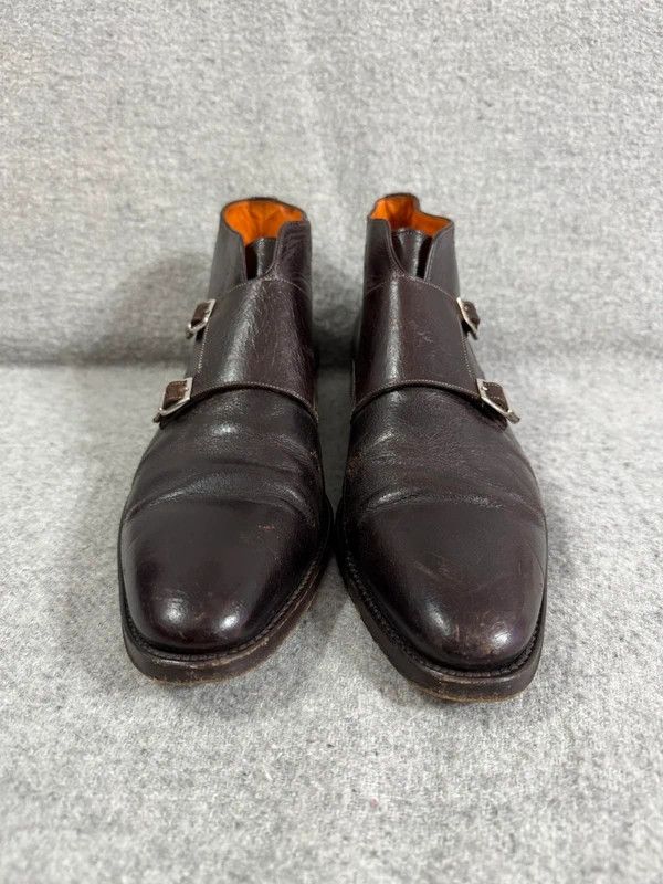 Santoni Santoni Double Monk Strap Boots Leather 9 43 Brown Size US 10 / EU 43 - 5 Thumbnail