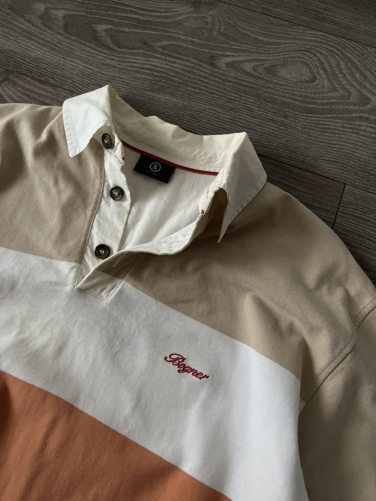 Bogner Vintage Bogner Embroidere Logo Polo Long Sleeve Tee Size US L / EU 52-54 / 3 - 13 Thumbnail