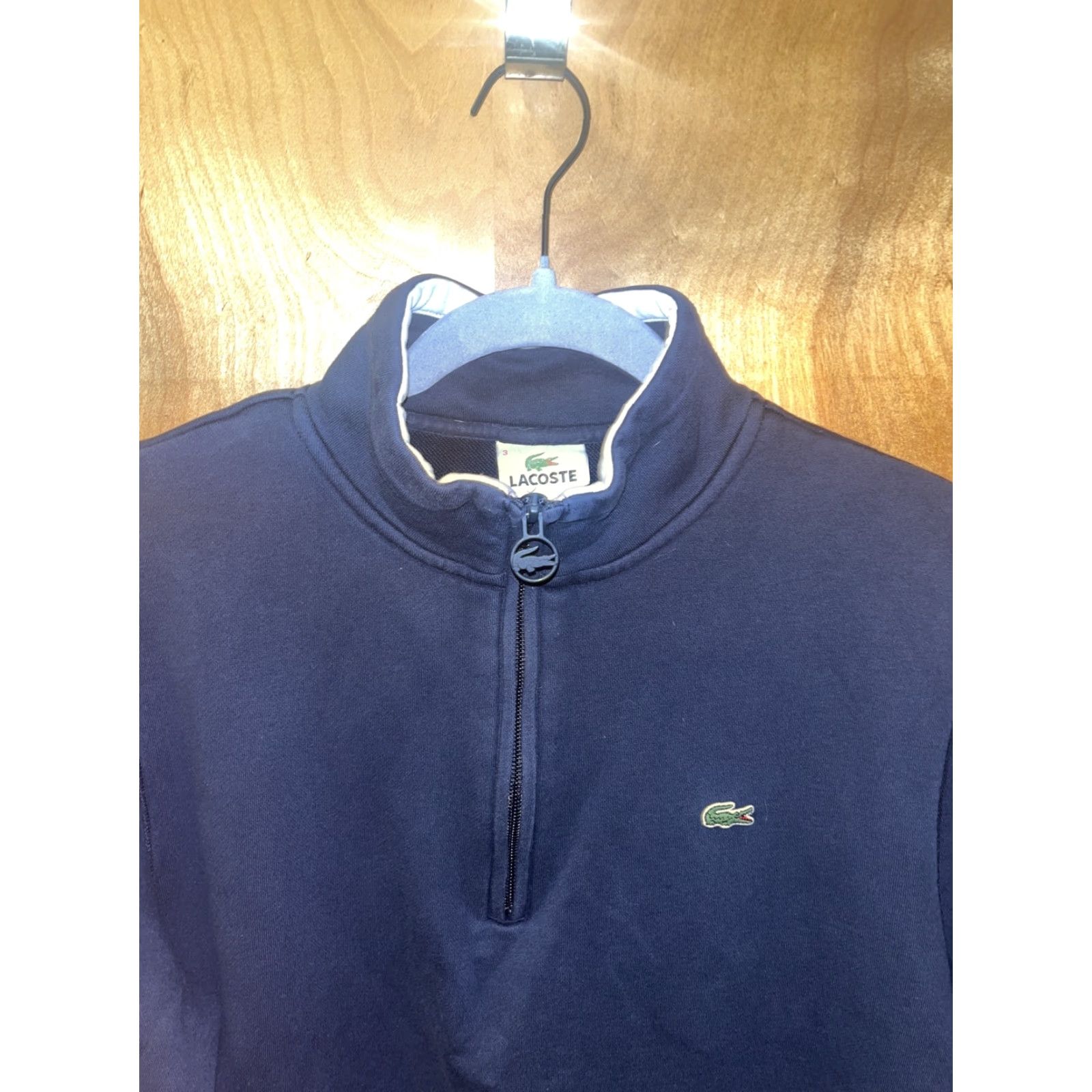Lacoste VINTAGE Lacoste Men’s Sweatshirt Large Blue 1/4 Zip Collared Knit Casual Golf Size US L / EU 52-54 / 3 - 2 Thumbnail