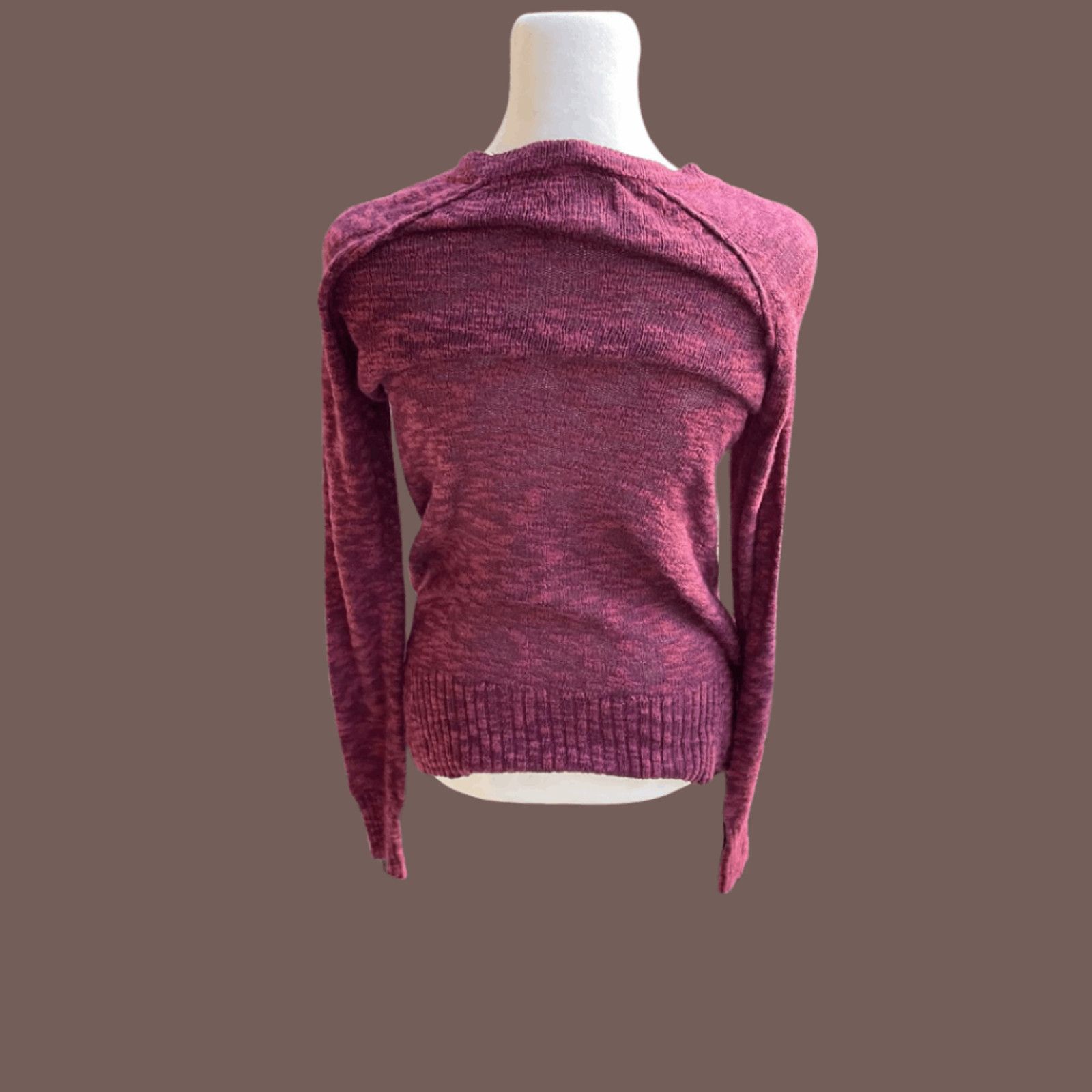 Vintage VTG Knit Cardigan | Mudd Maroon Button-Up | Y2K Mall Goth Size S / US 4 / IT 40 - 3 Thumbnail