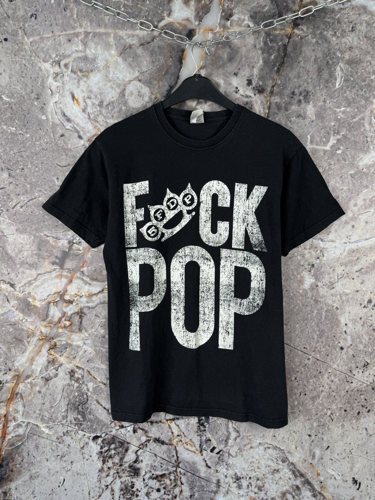Vintage Men’s F*ck Pop Let’s Rock T-Shirt Streetwear Vintage Size M Size US M / EU 48-50 / 2 - 2 Thumbnail