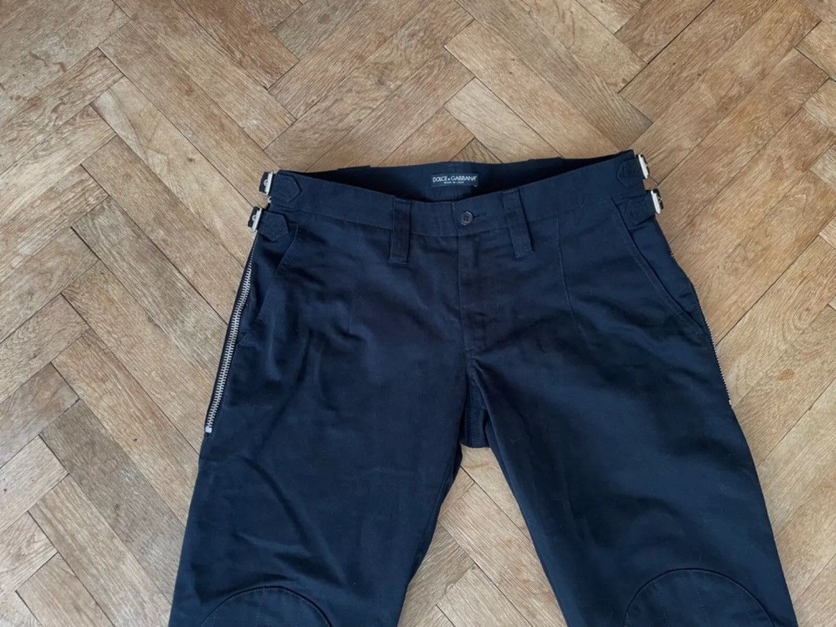 Dolce & Gabbana Dolce & Gabbana AW2006 Bondage Buckle Zipper Black Pants Size US 31 - 5 Thumbnail