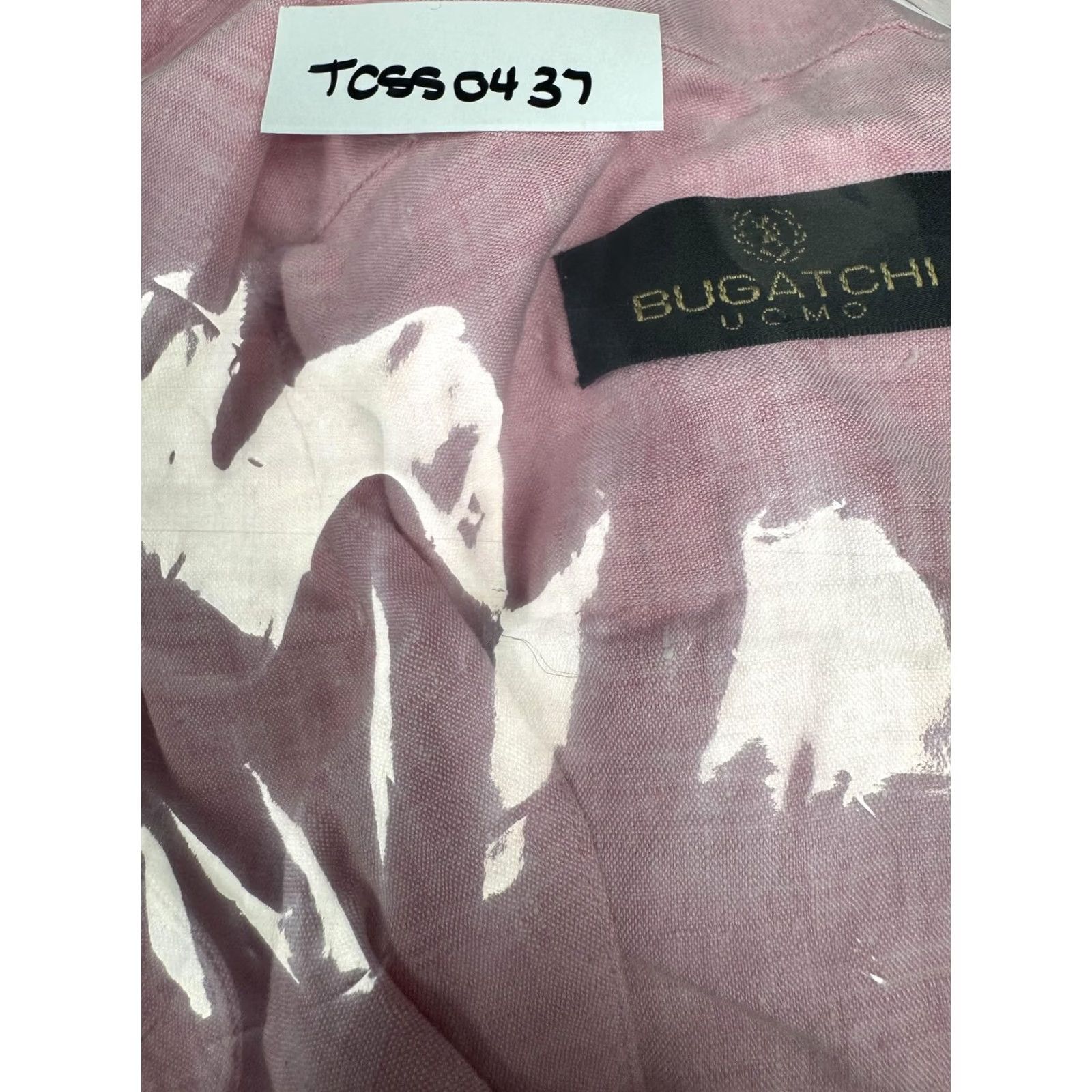 BUGATCHI Bugatchi Uomo Shirt Mens XL Pink Short Sleeve Button Front Casual Size US XL / EU 56 / 4 - 8 Thumbnail