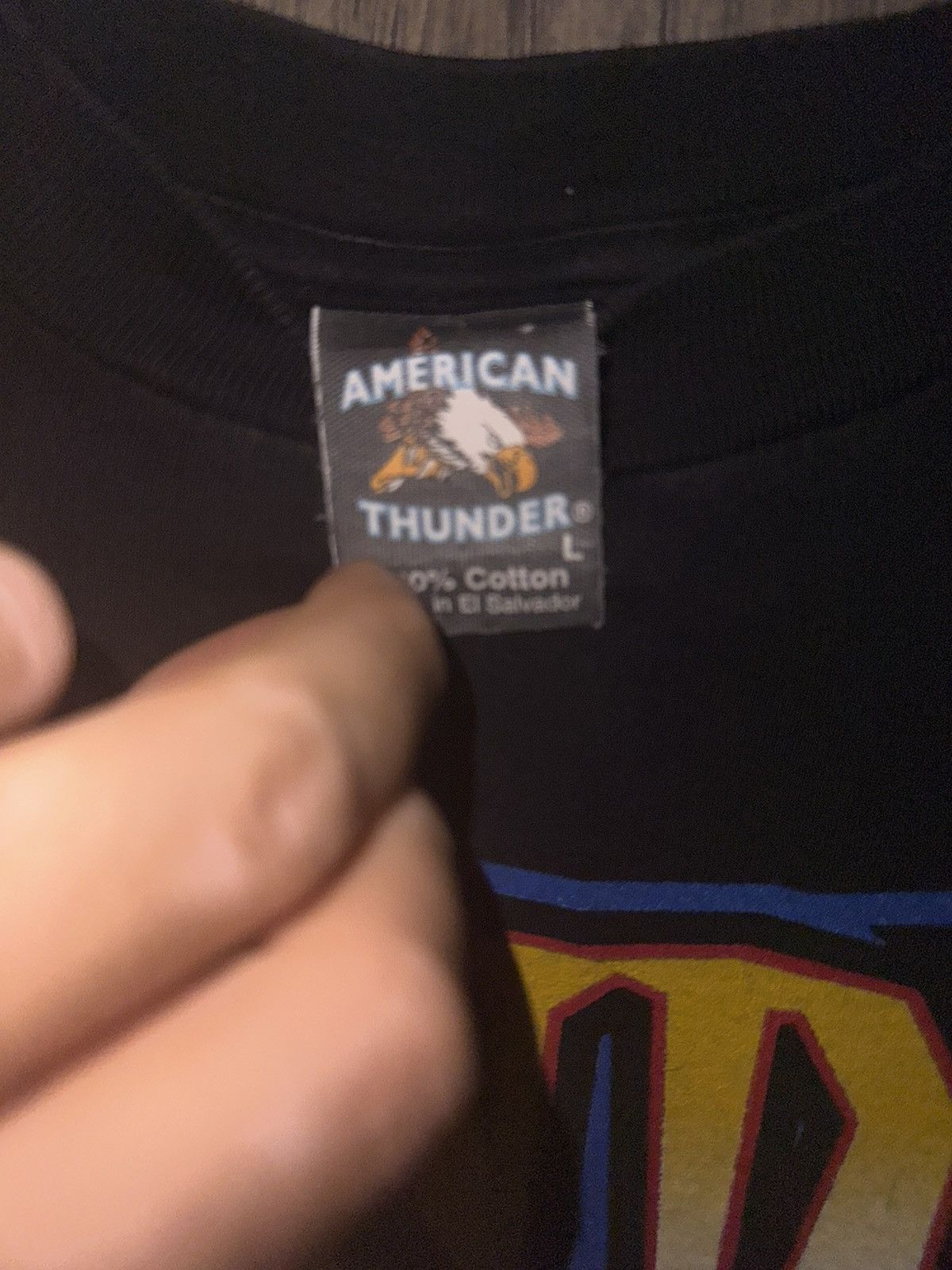 Vintage Vintage 1995 American Thunder Monster Truck tshirt Size US L / EU 52-54 / 3 - 4 Thumbnail