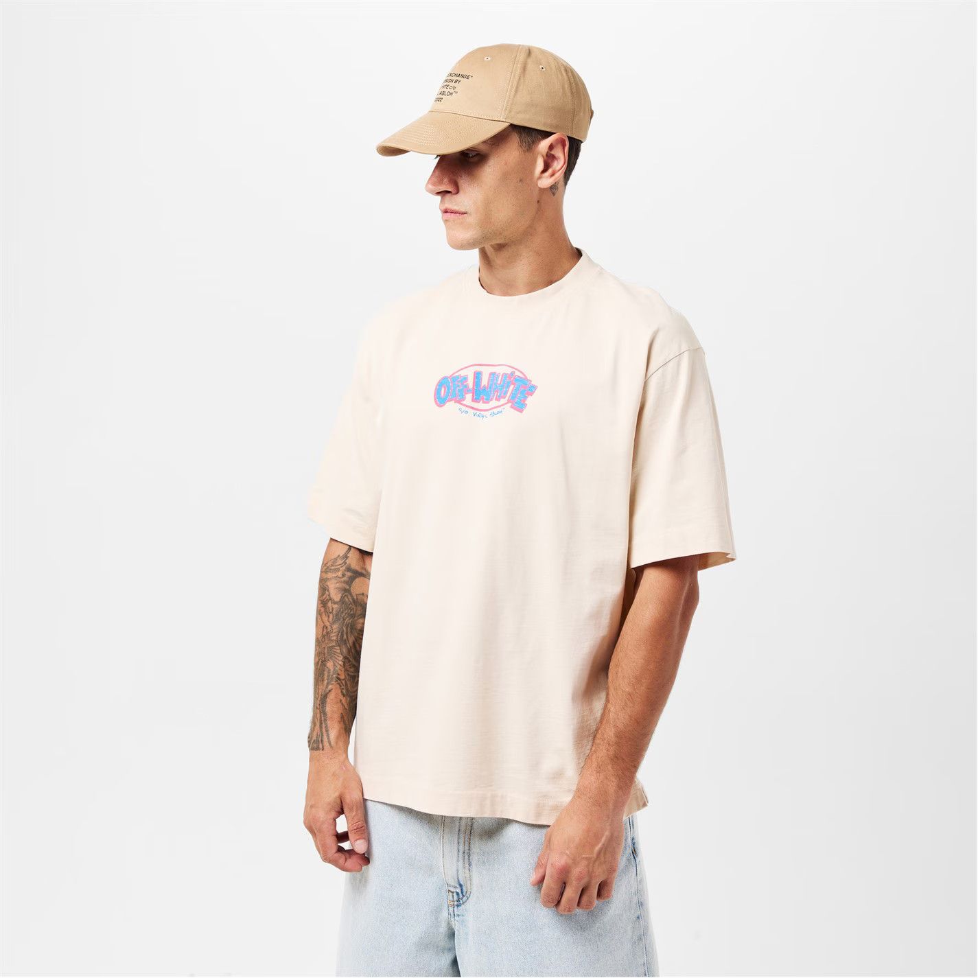 Off-White o1g2r1mq0226 Arrow Short-Sleeve T-Shirt In Ivory Size US XS / EU 42 / 0 - 3 Thumbnail