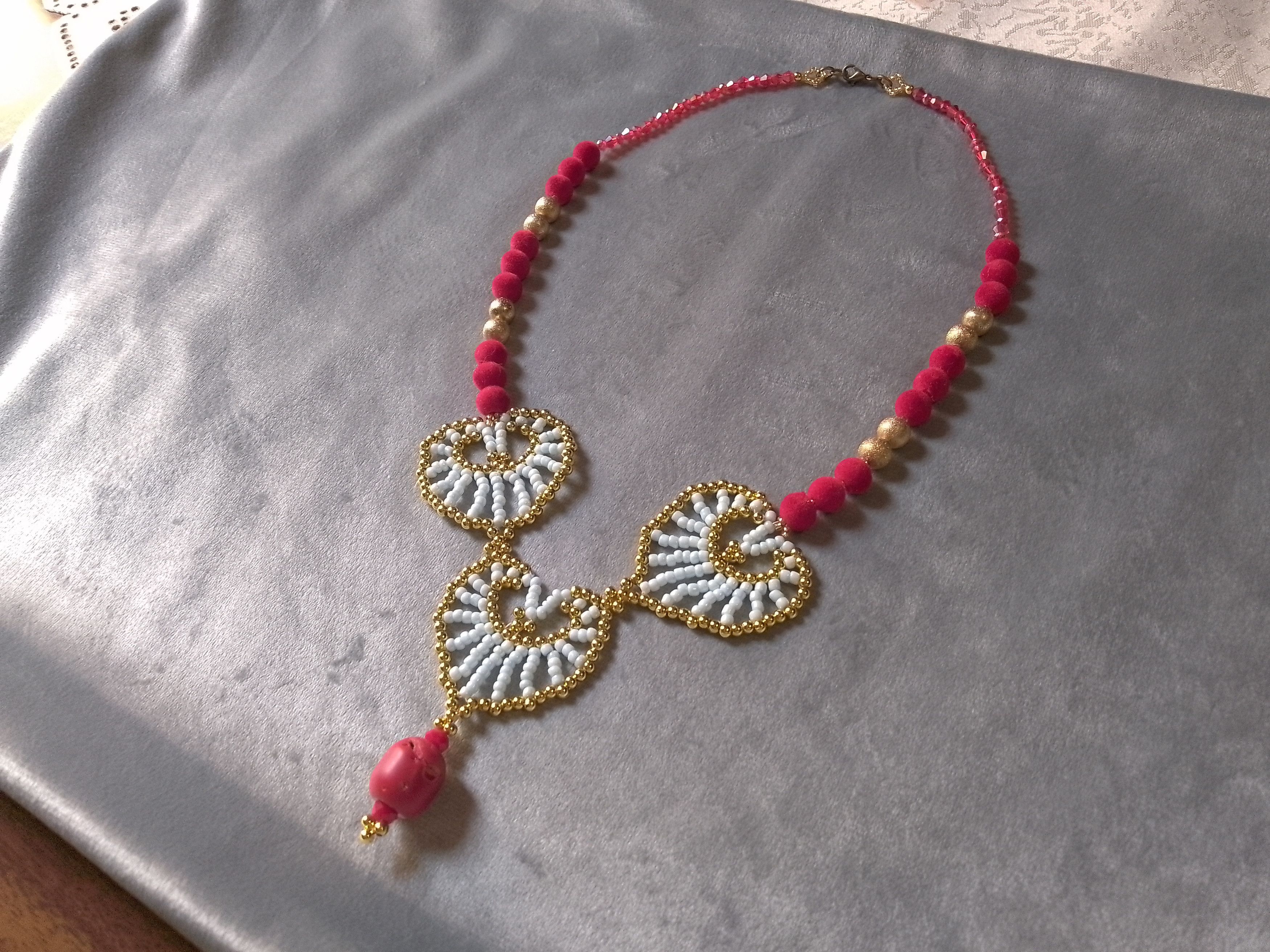 Handmade Elegant Necklace Red blue with natural coral stones Size ONE SIZE - 7 Thumbnail