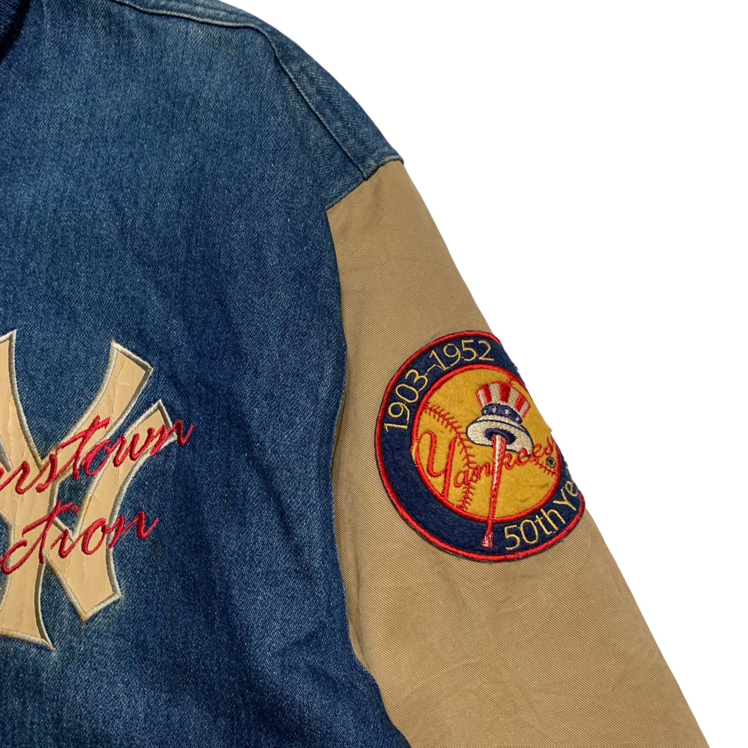 MLB Vintage MLB New York Yankees 50th Year Denim Jacket Size US L / EU 52-54 / 3 - 5 Thumbnail