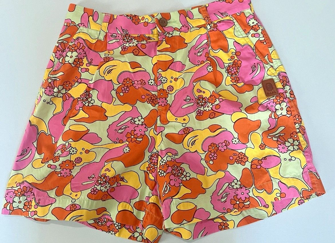 Bape Bathing Ape BAPE ABC CAMO FLOWER SHORTS Small Size 29" - 1 Thumbnail