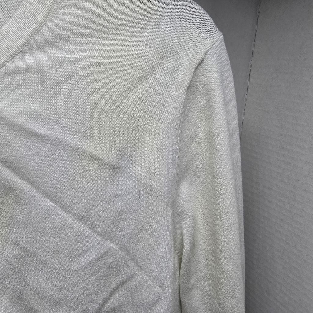 The Unbranded Brand Women's Ann Taylor LOFT White Cardigan Sweater L Size L / US 10 / IT 46 - 4 Thumbnail