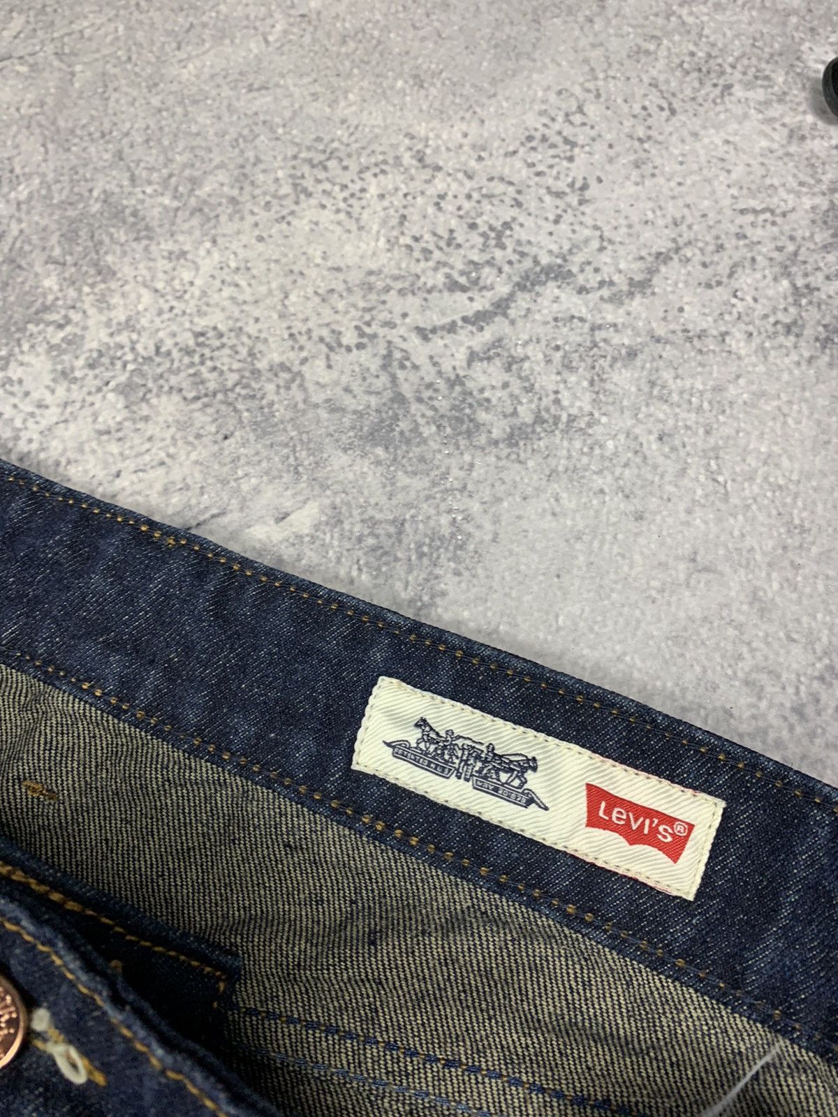 Levi's Men's Levis Distressed 36x32 Jeans Straight Leg Navy Blue Size US 36 / EU 52 - 5 Thumbnail