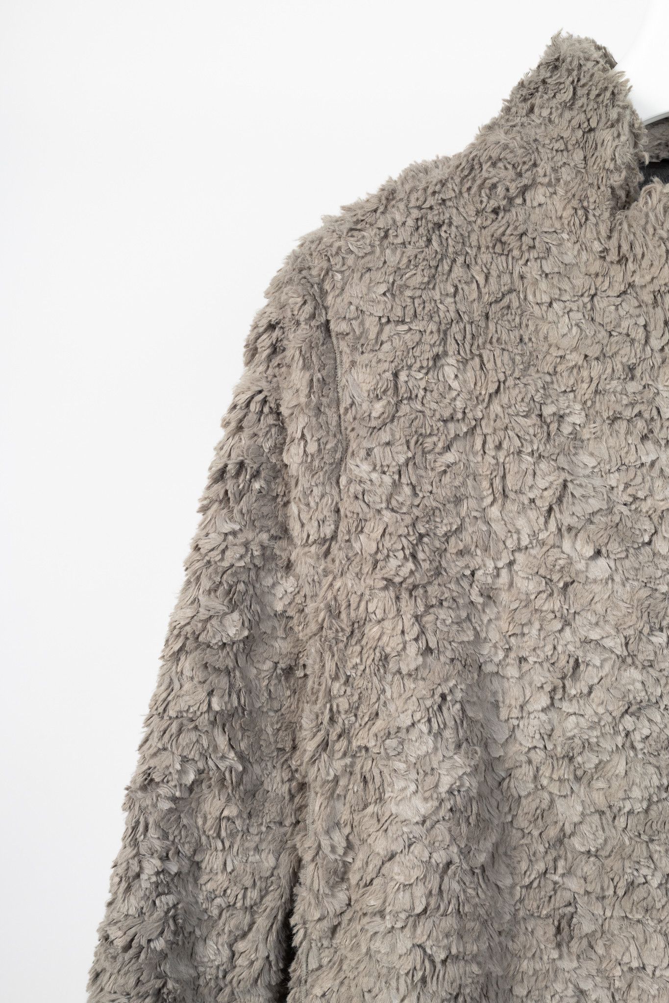 Annette Gortz Annette Gortz AW13 "Bird" Grey Faux-Fur Snap-Closure Coat Size M / US 6-8 / IT 42-44 - 5 Thumbnail