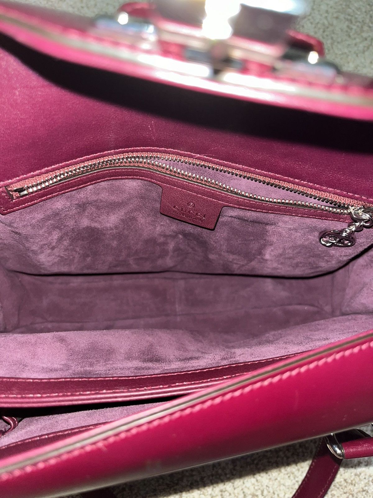 Gucci Gucci Burgundy Lady Lock Handbag Size ONE SIZE - 10 Thumbnail