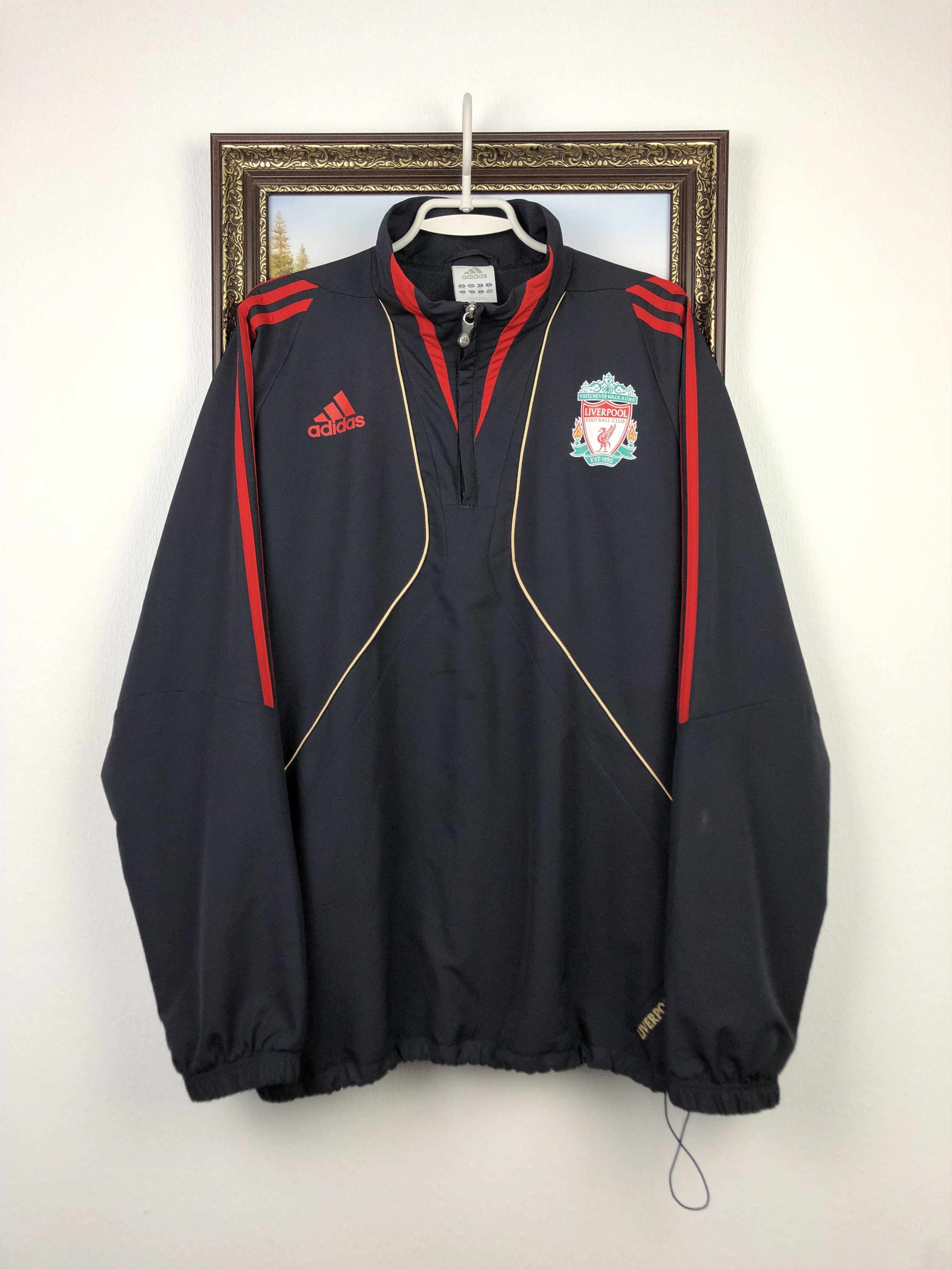 Adidas Vintage Adidas Liverpool Jacket Soccer Track Top Windbreaker Size US L / EU 52-54 / 3 - 1 Thumbnail