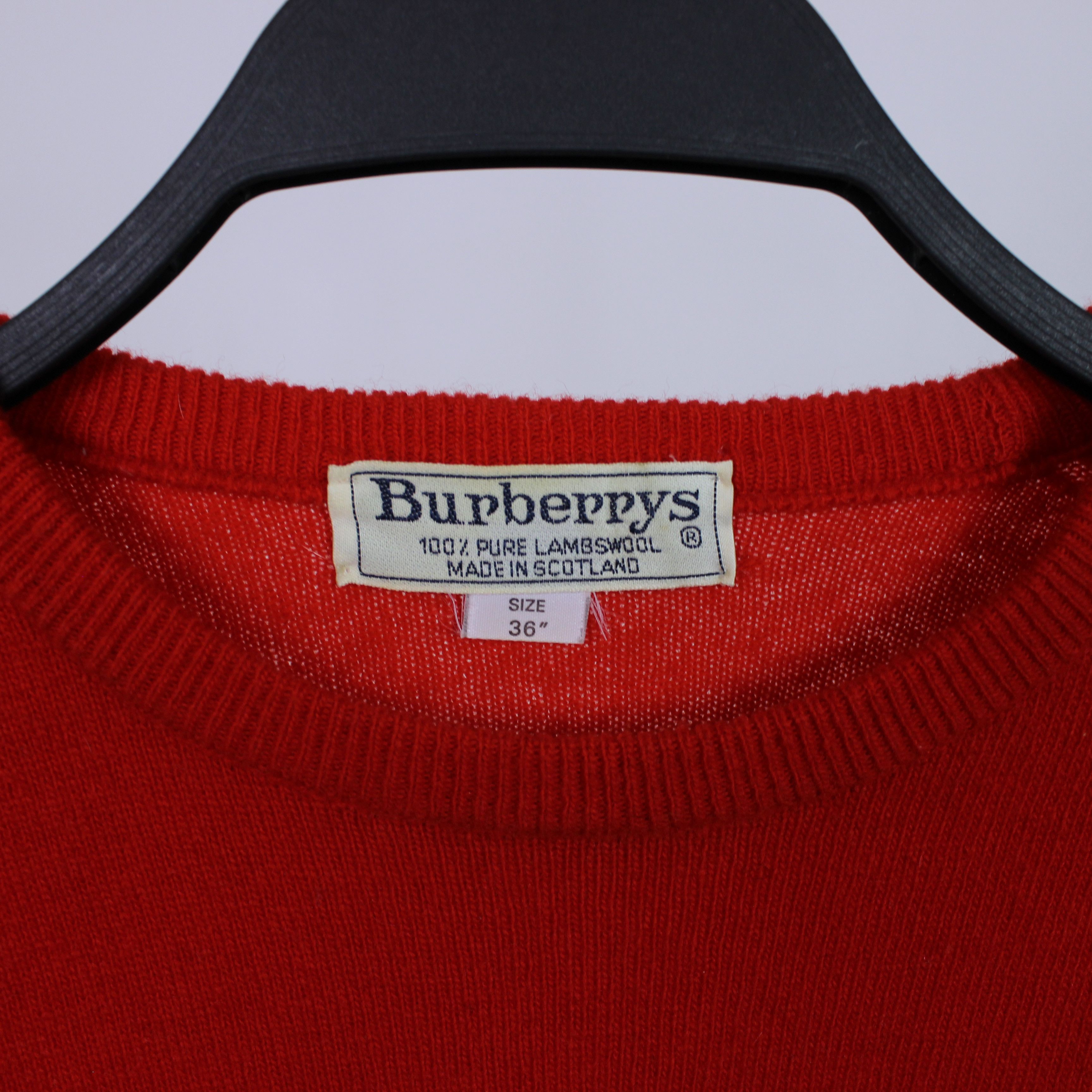 Burberry Burberrys sweater red wool XS S red pure Size S / US 4 / IT 40 - 6 Thumbnail