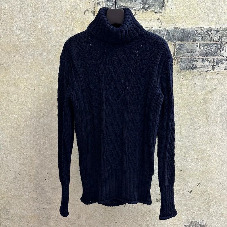 Thom Browne Thom Browne Blue and grey high collar sweater Size US XS / EU 42 / 0 - 2 Thumbnail