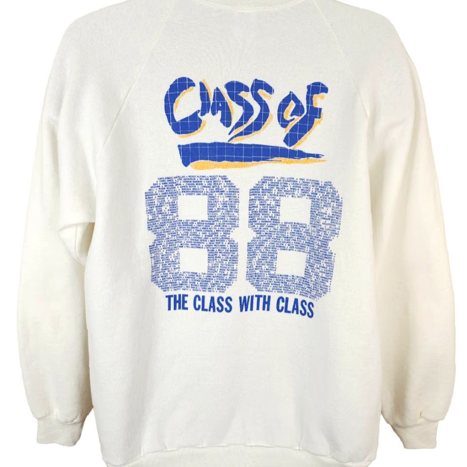 Jerzees VINTAGE Jerzees Boulder City High Sweatshirt Mens Size M White 80s Ron Dale USA Sweatshirt Mens Size US M / EU 48-50 / 2 - 2 Thumbnail