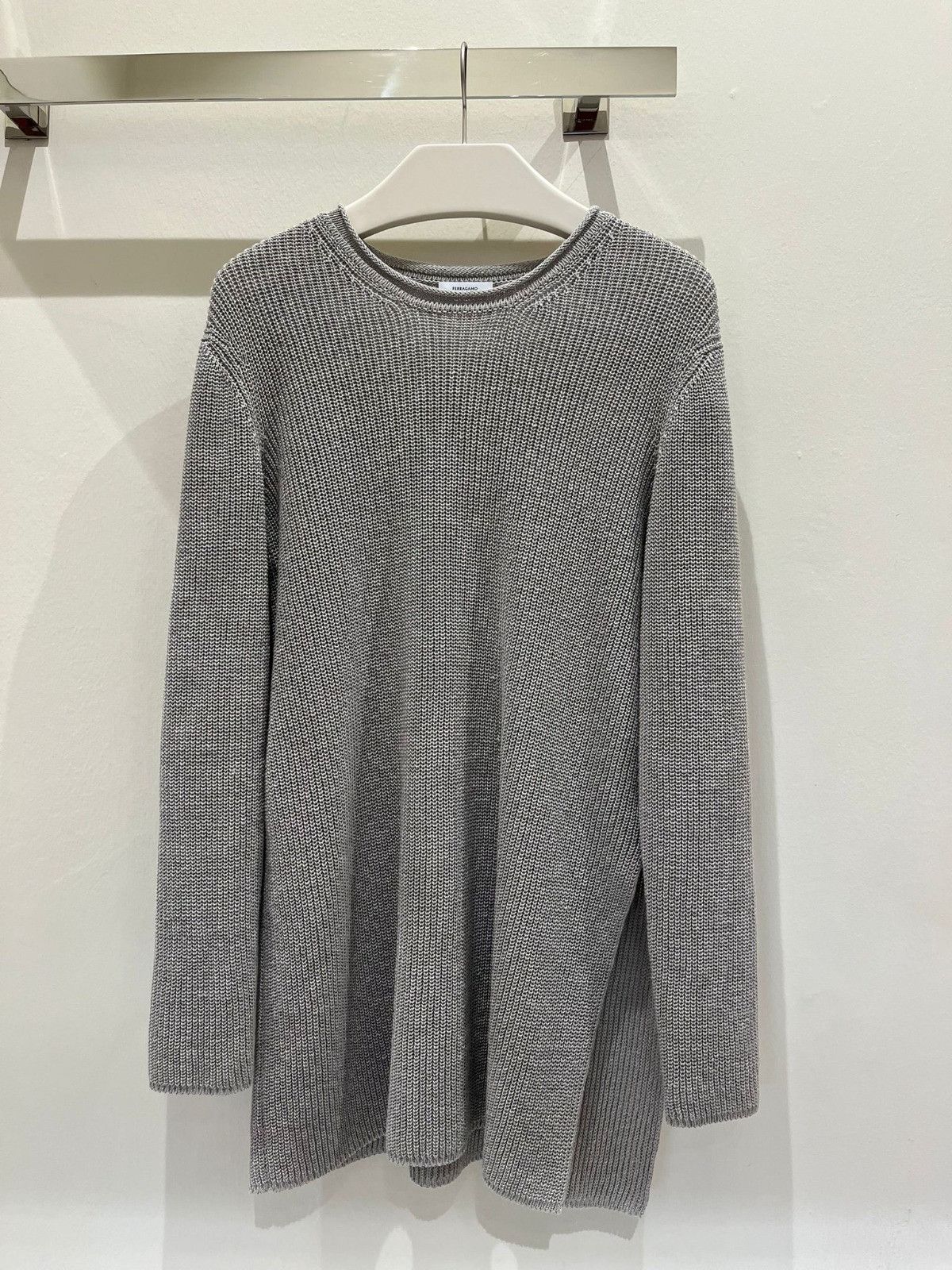 Salvatore Ferragamo o1s1rm1224 Sweater in Silver Size XL / US 12-14 / IT 48-50 - 1 Preview