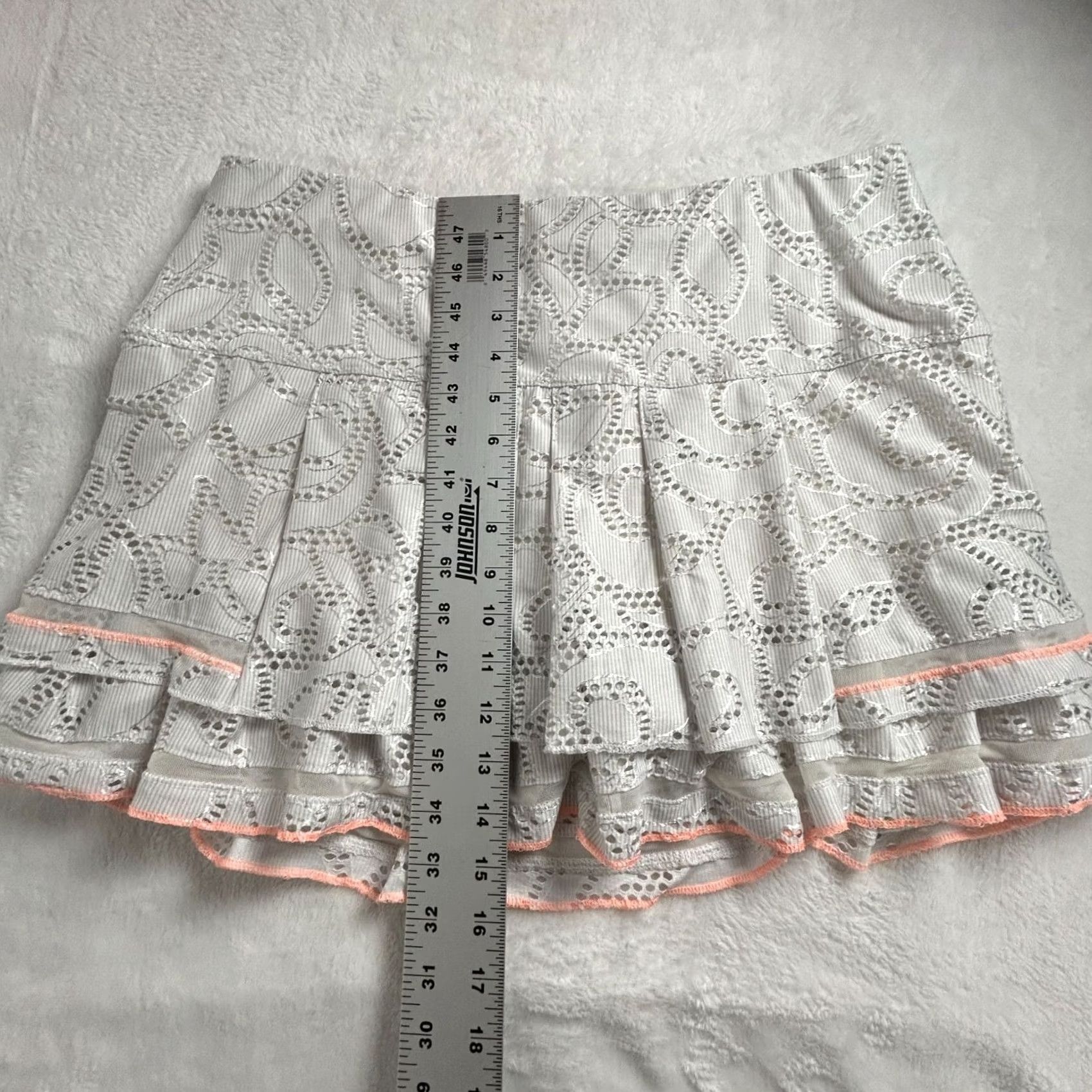 Vintage Lucky in Love Women’s Eyelet Lace Tier Tennis Skort XL 16 Gray Stretch Athletic Size ONE SIZE - 6 Thumbnail