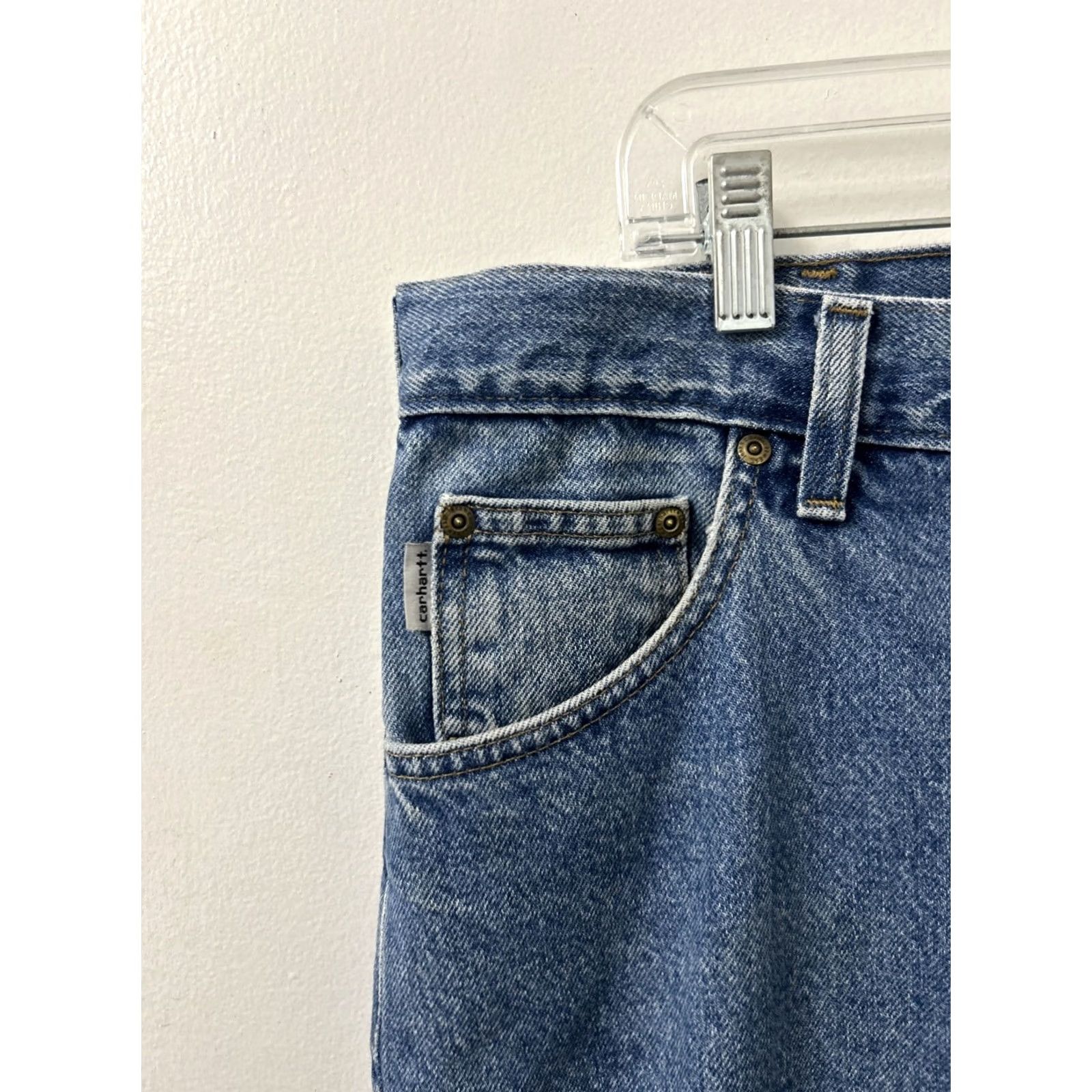 Carhartt VINTAGE Carhartt Jeans Mens 38x30 Blue Relaxed Fit Straight Leg 5-Pocket Denim YKK DST B17 DST Size US 38 / EU 54 - 4 Thumbnail