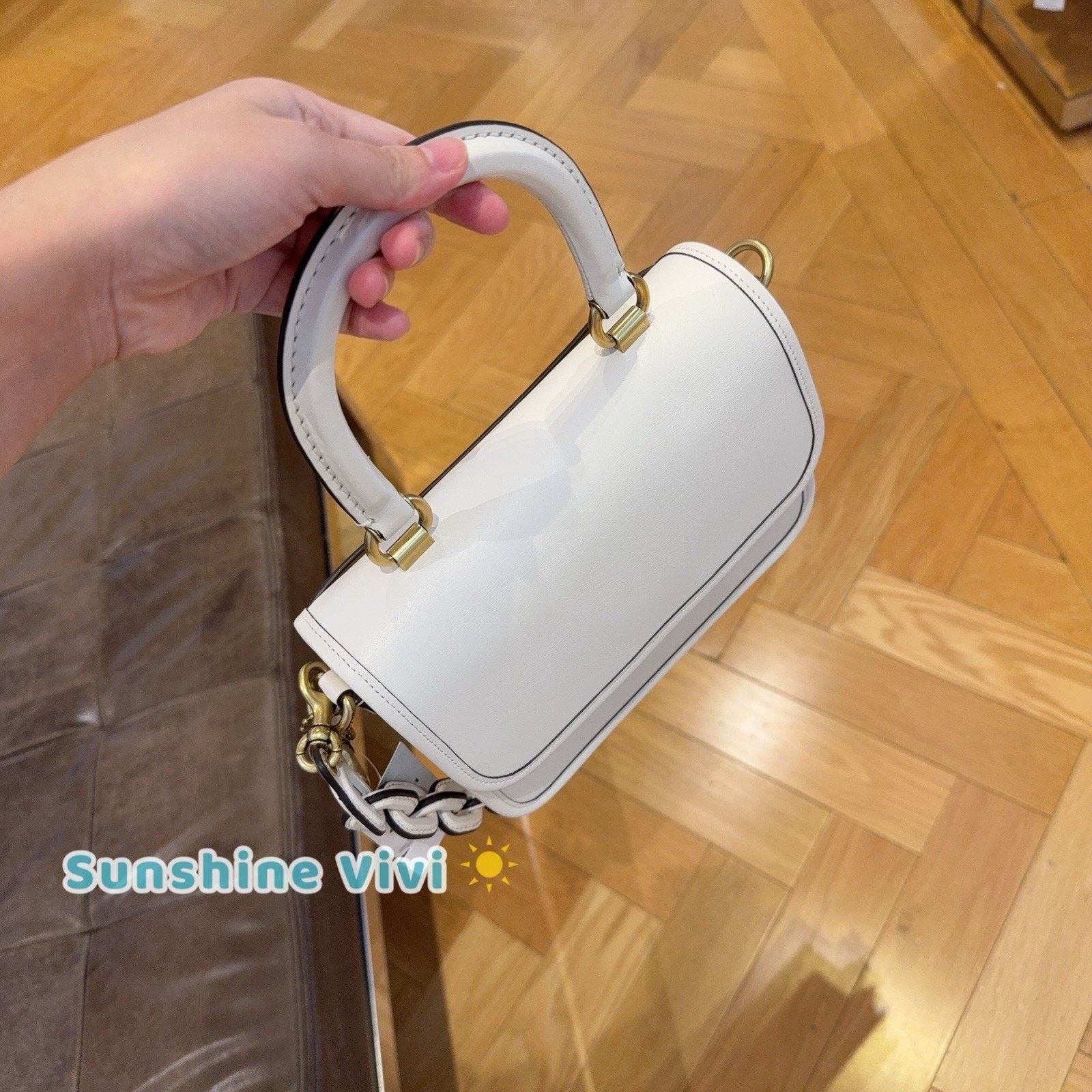 Coach NWT Coach Rogue Top Handle Bag Chalk Glove Leather CP135 Size ONE SIZE - 7 Thumbnail