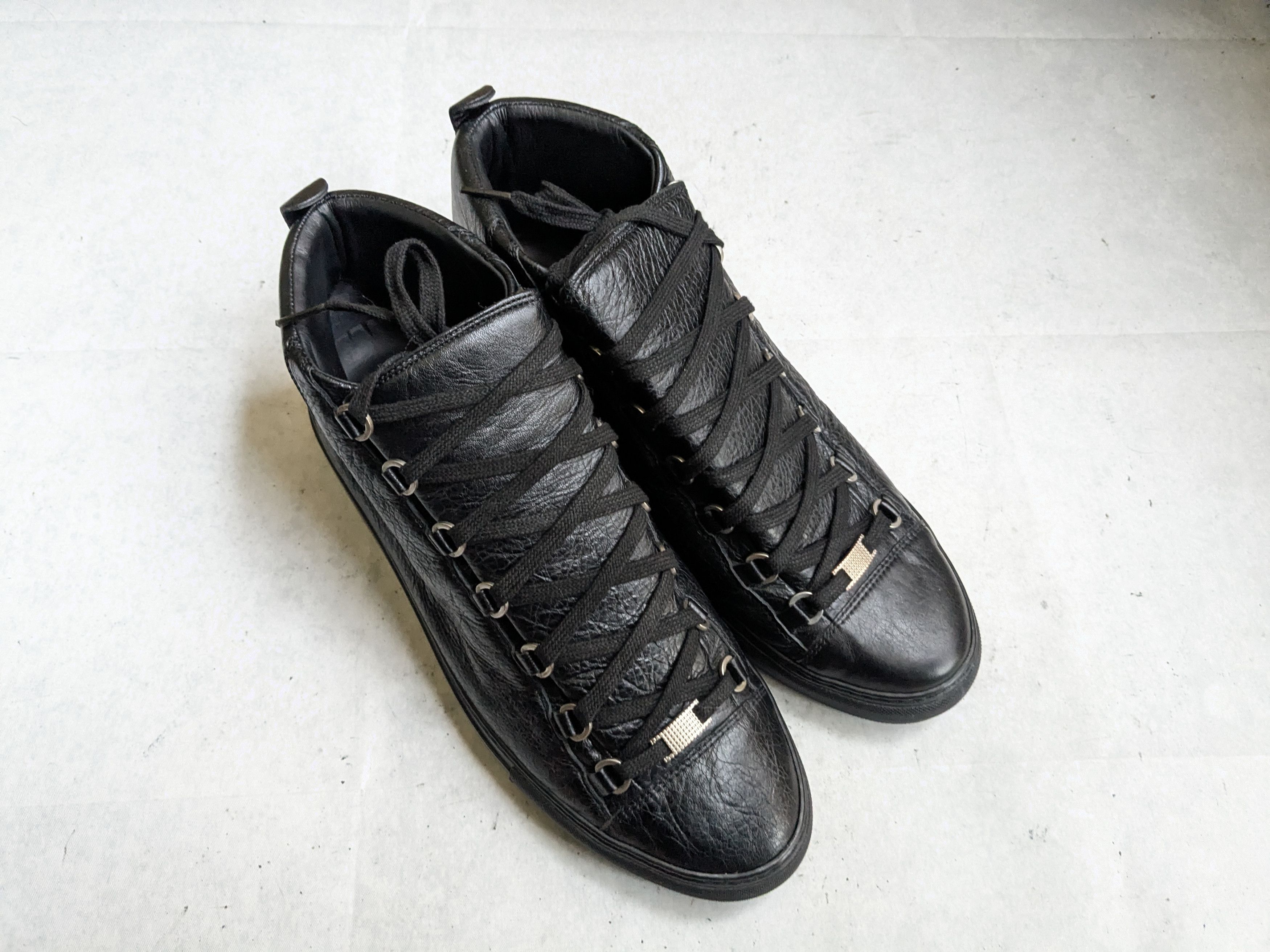 Balenciaga Balenciaga Arena Sneakers Black 13 High Tops Leather Size US 13 / EU 46 - 4 Thumbnail