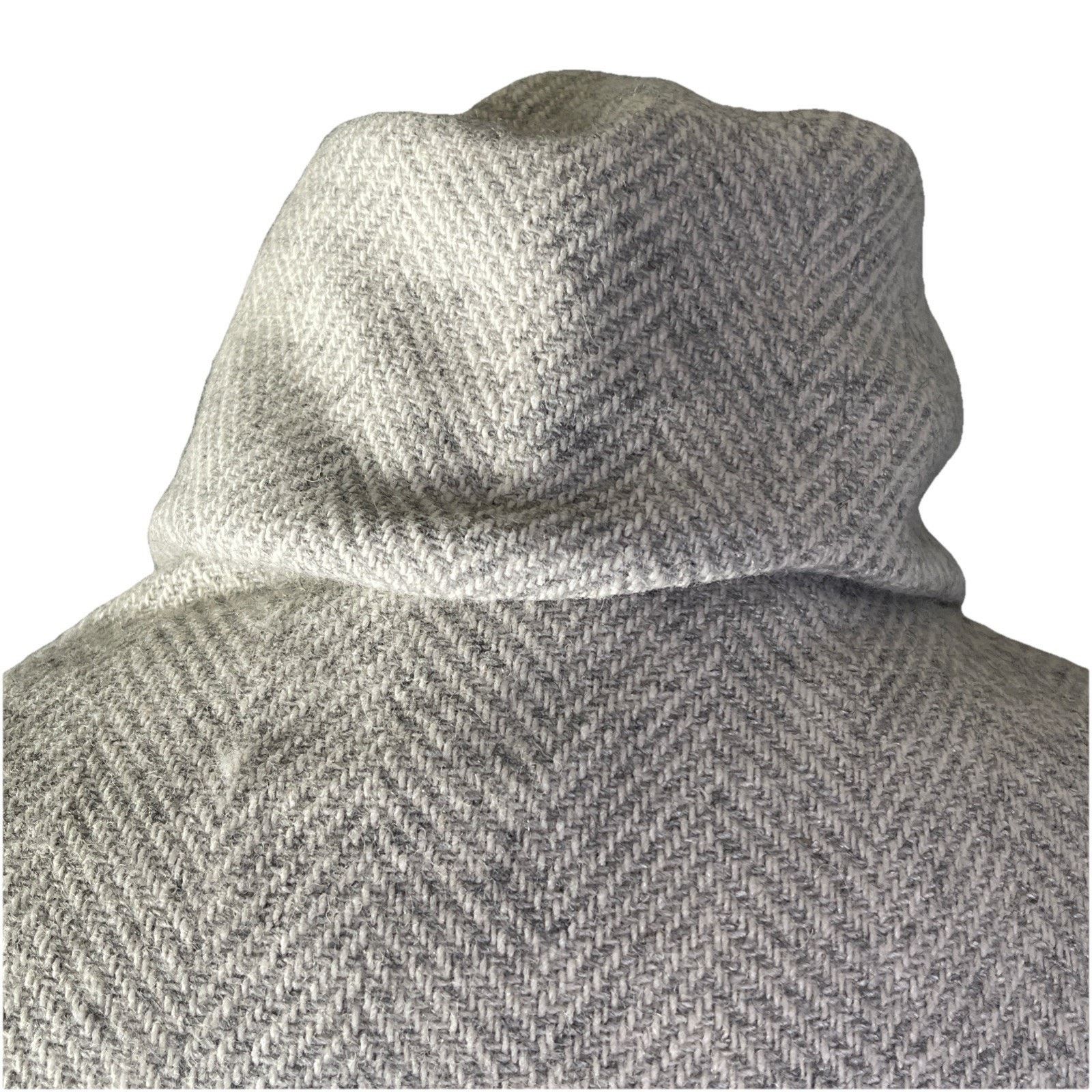 J.Crew J. Crew Herringbone Cowlneck Wool Blend Poncho, XS Size XS / US 0-2 / IT 36-38 - 5 Thumbnail