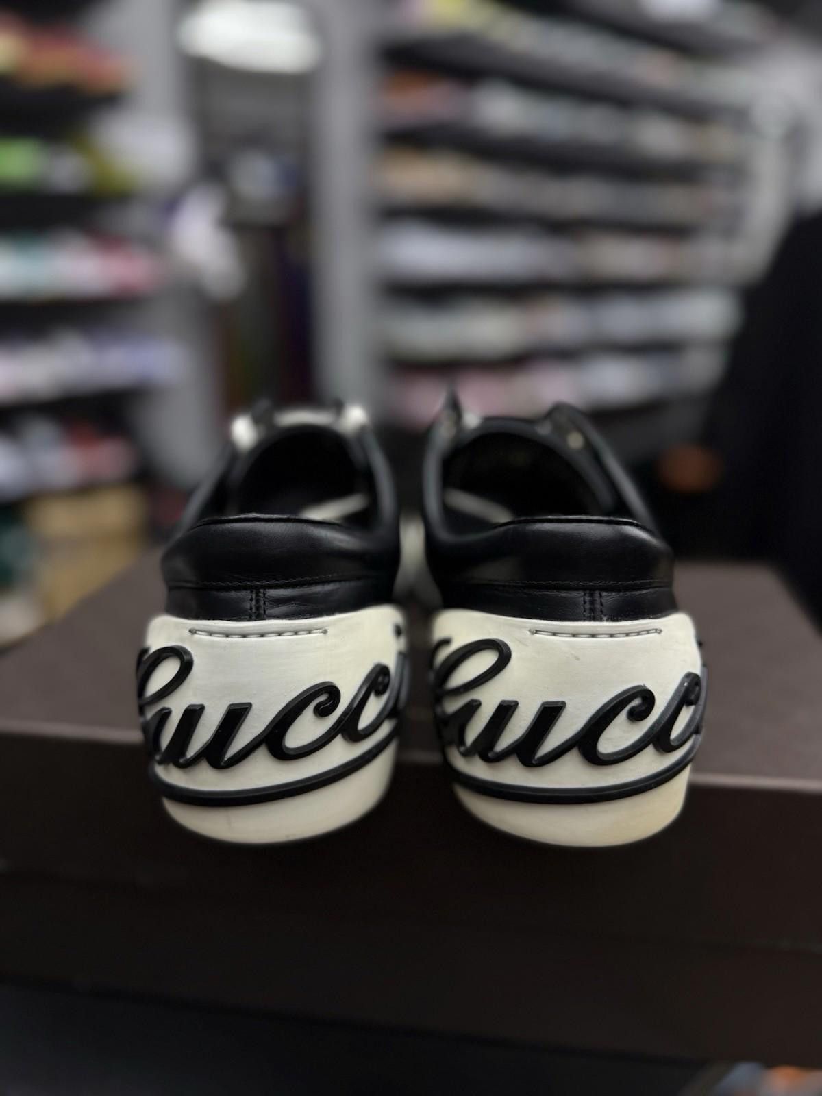 Gucci GUCCi Boulevard Black Leather Web Sneakers Gucci 9.5G/10US Size US 10 / EU 43 - 9 Thumbnail