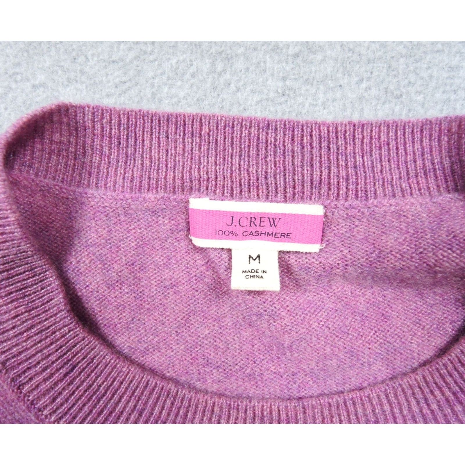 J.Crew J.Crew Sweater Womens Medium Purple 100% Cashmere Knit Crewneck Luxury Soft Size M / US 6-8 / IT 42-44 - 5 Thumbnail